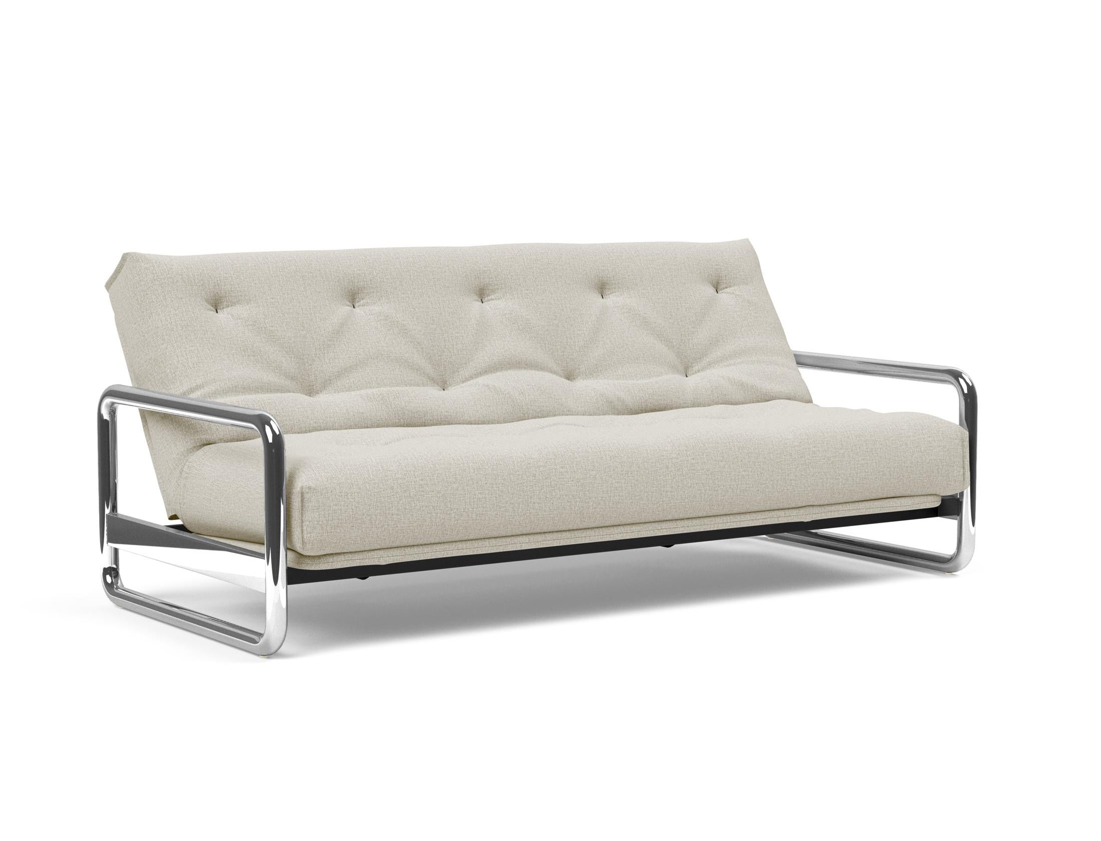 Erleben Sie das Lomira Schlafsofa 140 Nordic von Innovation Living – elegantes skandinavisches Design und optimaler Komfort dank Soft Spring Bezug.