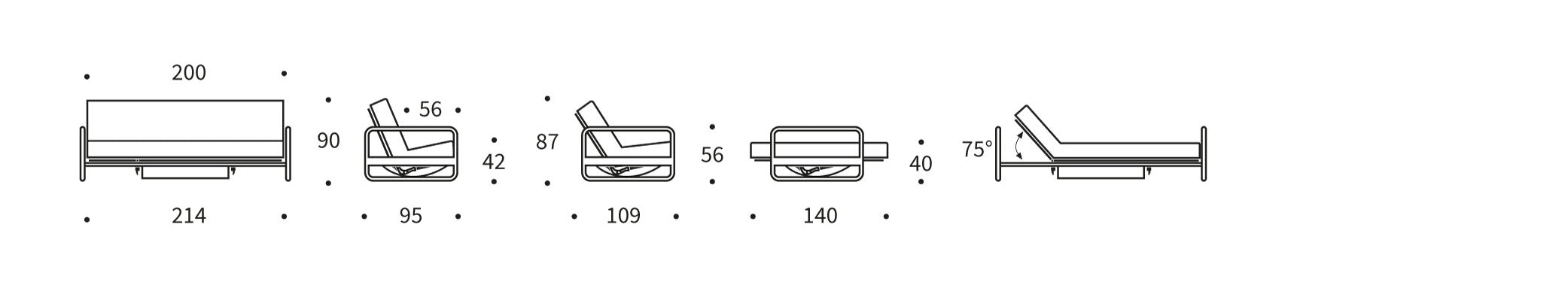 Entdecken Sie das Lomira Schlafsofa 140 Nordic von Innovation Living – stilvolles skandinavisches Design trifft auf höchsten Schlafkomfort mit Soft Spring Bezug.