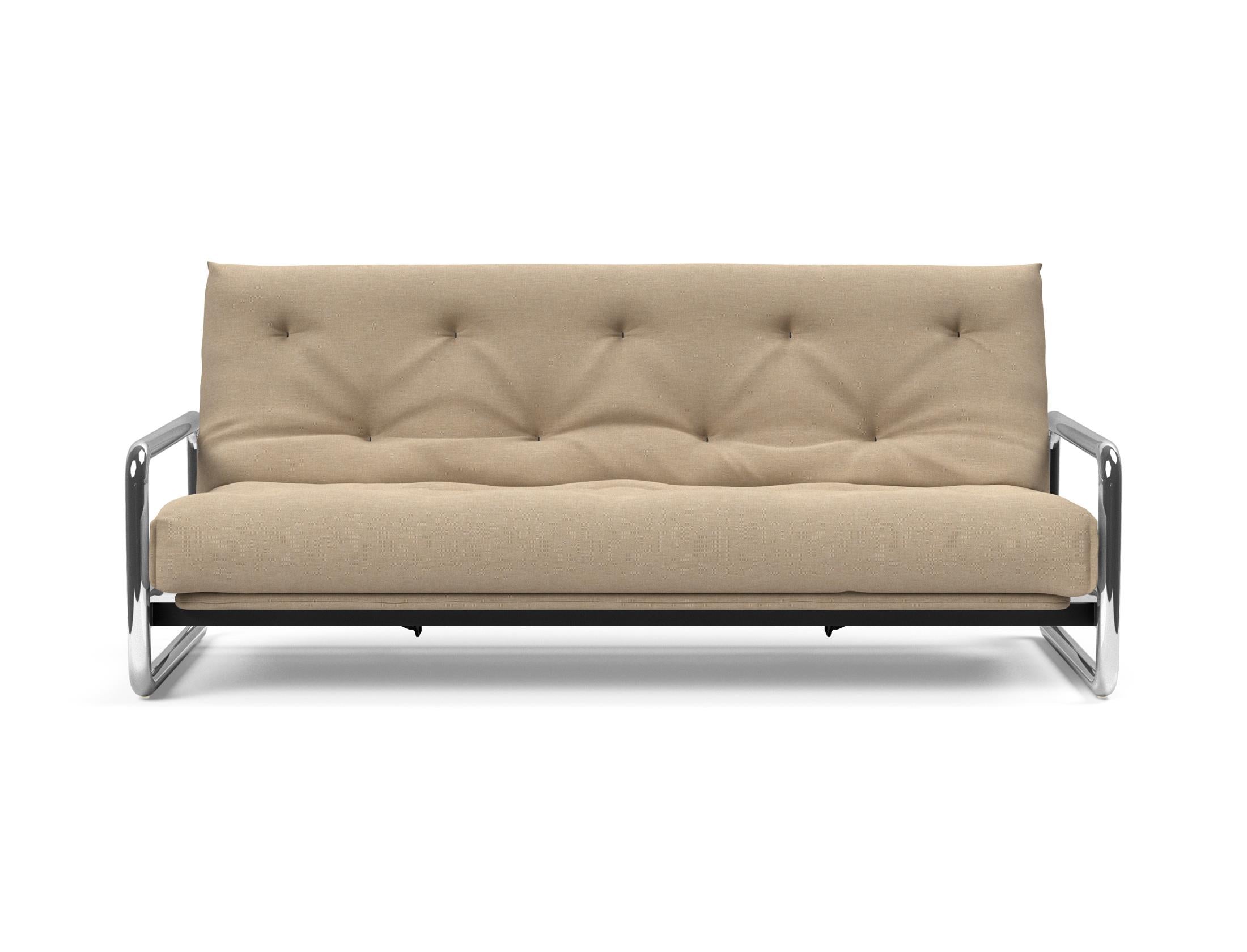Erleben Sie das Lomira Schlafsofa 140 Nordic von Innovation Living – elegantes skandinavisches Design und optimaler Komfort dank Soft Spring Bezug.