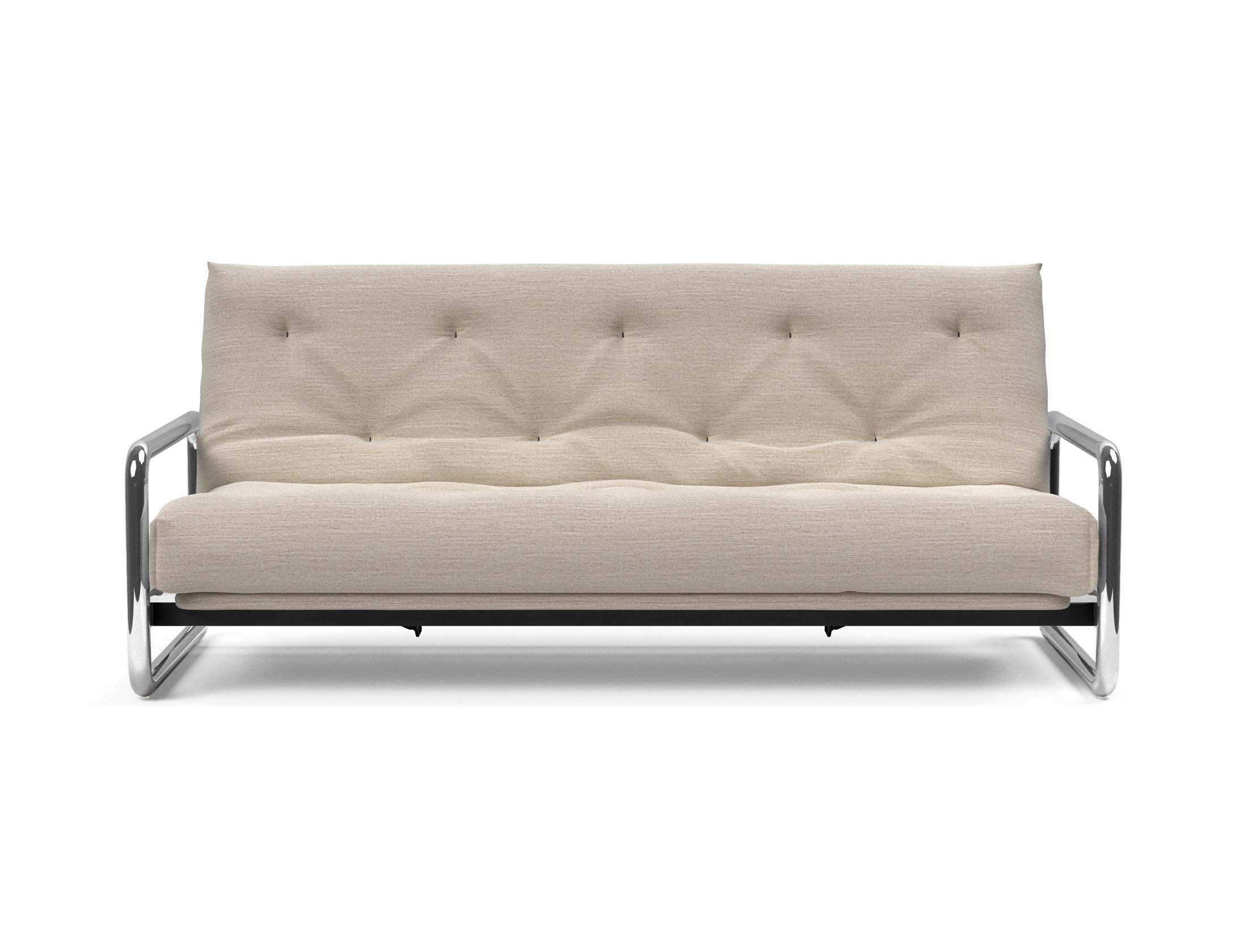 Entdecken Sie das Lomira Schlafsofa 140 Nordic von Innovation Living – stilvolles skandinavisches Design trifft auf höchsten Schlafkomfort mit Soft Spring Bezug.