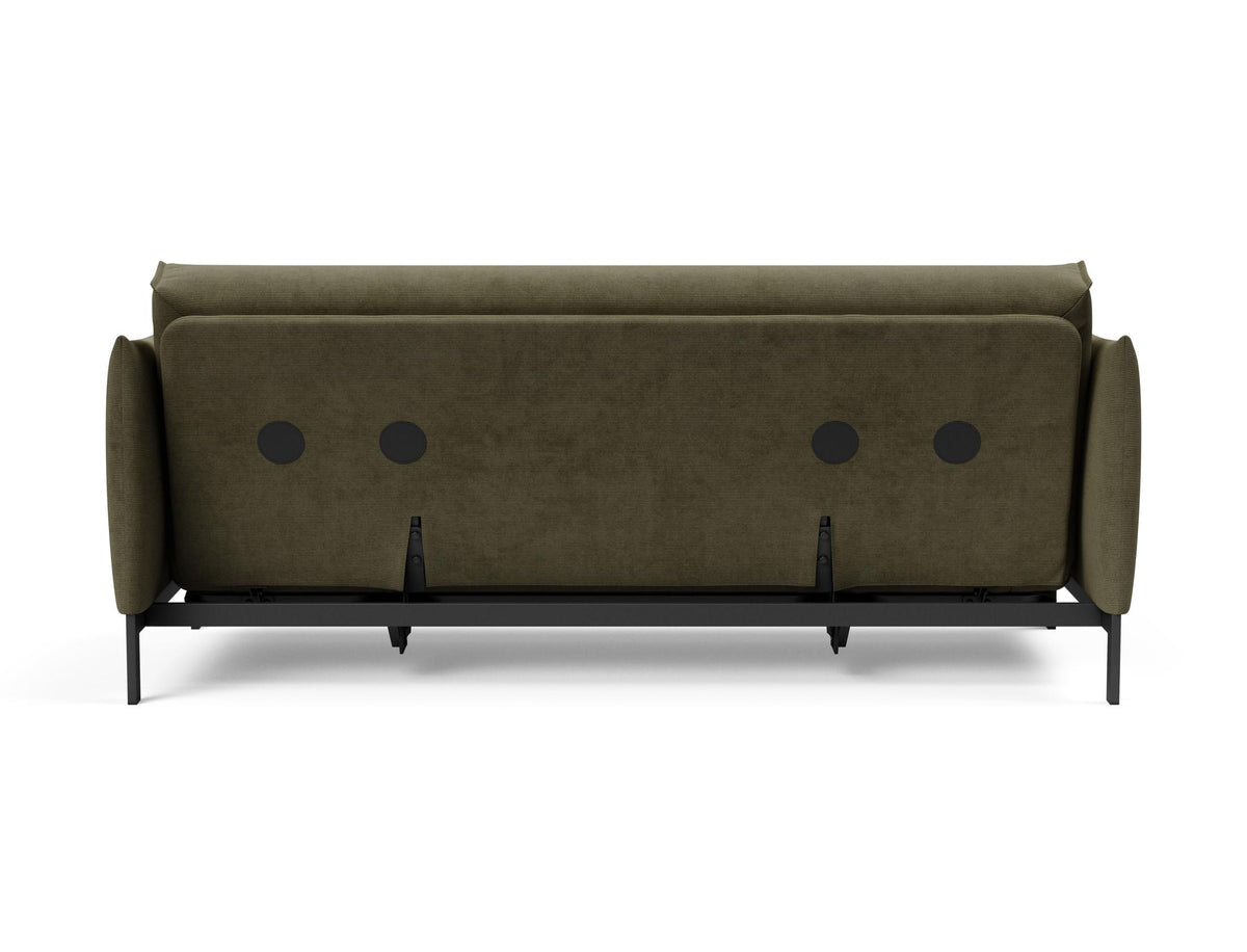 Junus 140 Bettsofa Nordic Cover mit Gestellbezug Soft Spring in 316 Cordufine Pine Green präsentiert im Onlineshop von KAQTU Design AG. Bettsofa ist von Innovation Living