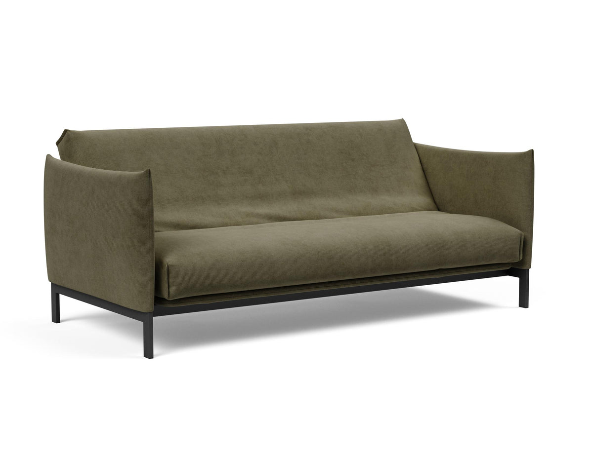 Junus 140 Bettsofa Nordic Cover mit Gestellbezug Soft Spring in 316 Cordufine Pine Green präsentiert im Onlineshop von KAQTU Design AG. Bettsofa ist von Innovation Living