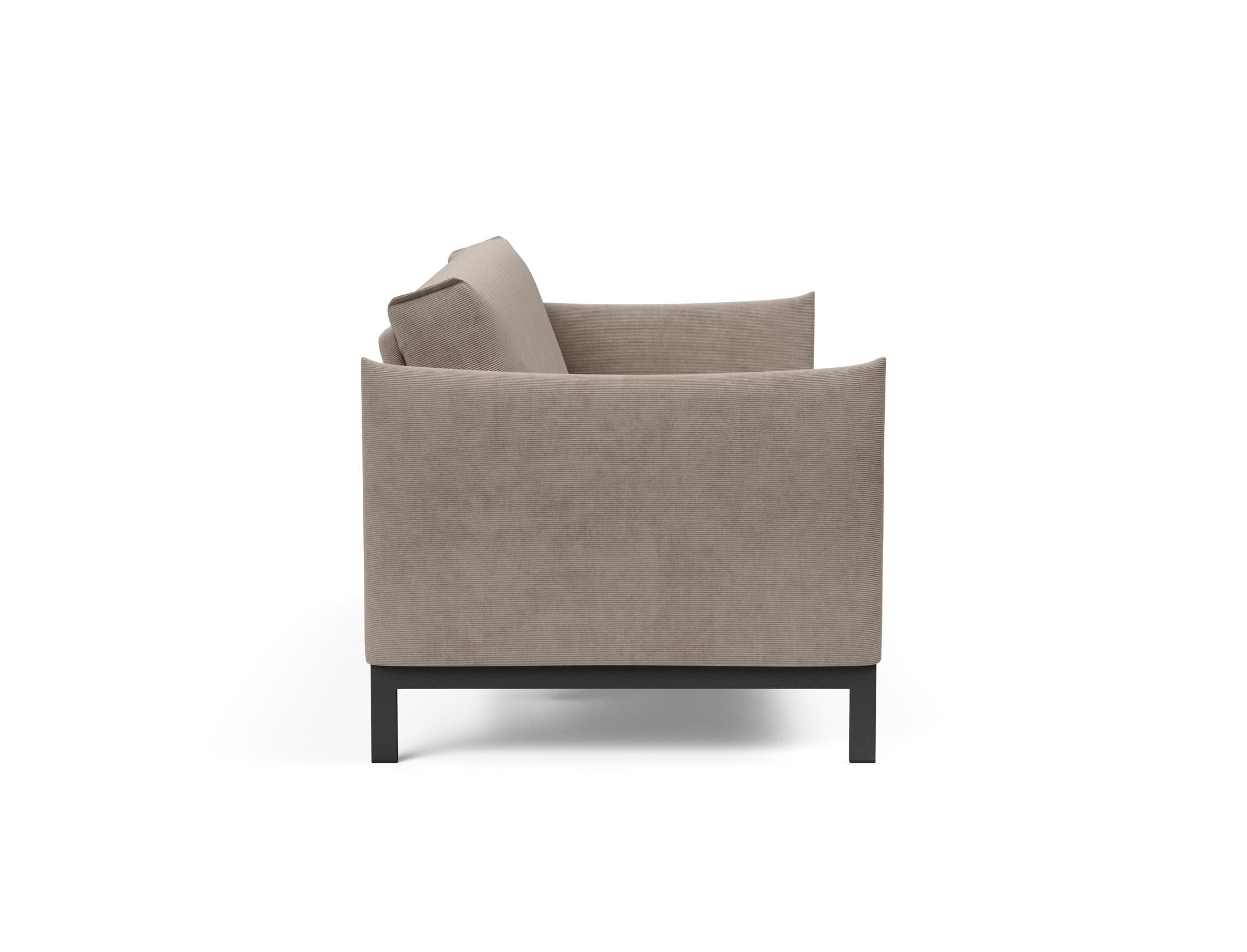 Erleben Sie das Junus 140 Bettsofa mit stilvollem Nordic Cover und Soft Spring, perfekt für gemütliche Abende und stilvolle Einrichtung.