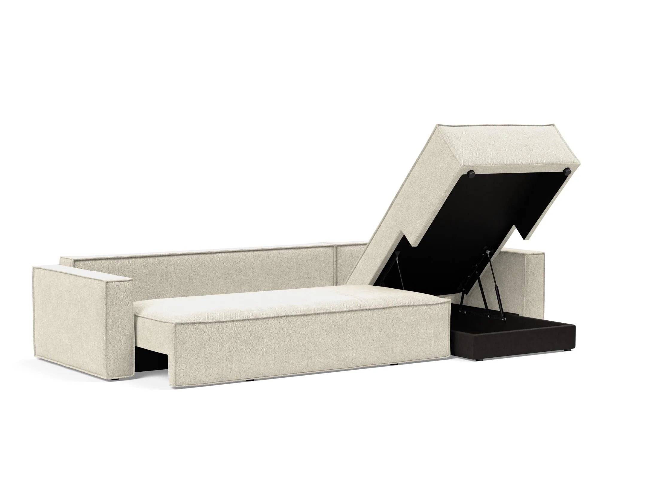 Newilla Bettsofa mit Lounger in 357 Taura Off White präsentiert im Onlineshop von KAQTU Design AG. Bettsofa ist von Innovation Living