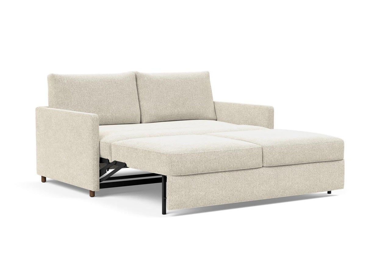 Neah 140 Schlafsofa mit Slim Armlehnen in 357 Taura Off White präsentiert im Onlineshop von KAQTU Design AG. Bettsofa ist von Innovation Living
