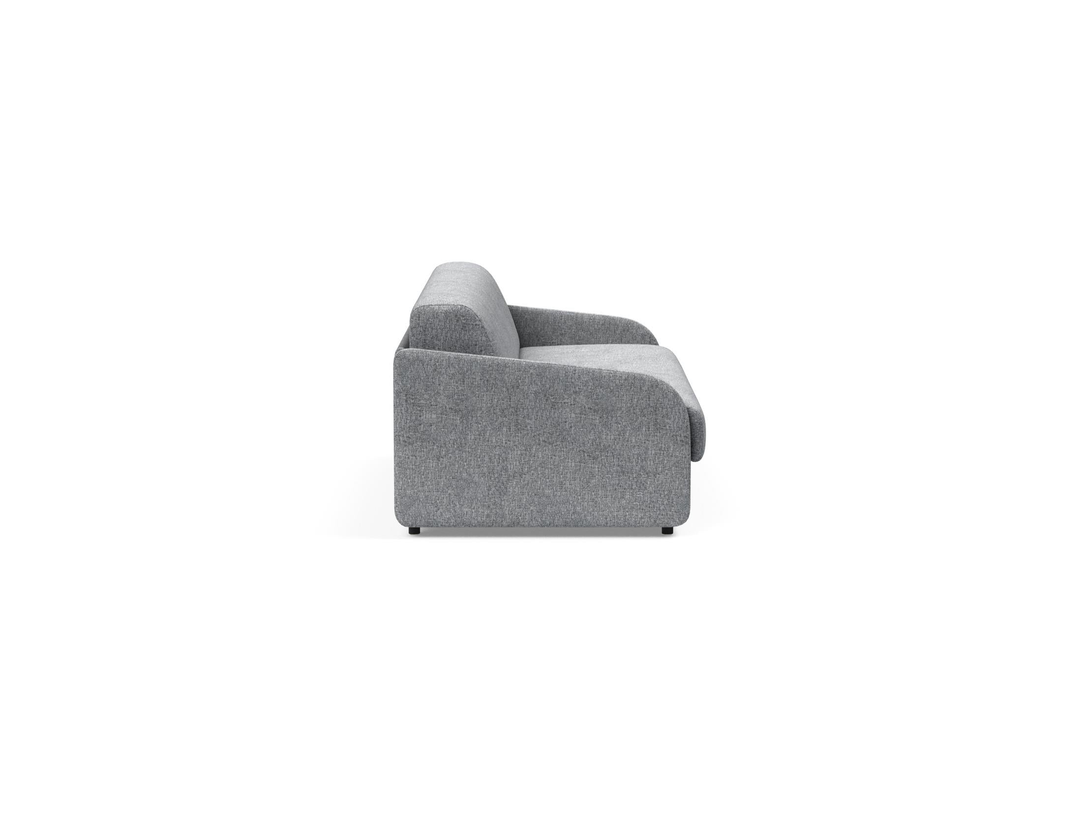 Erleben Sie das Eivor Klappsofa 160 von Innovation Living – ein elegantes, funktionales Möbelstück mit hochwertiger Federkernmatratze und pflegeleichtem Bezug.