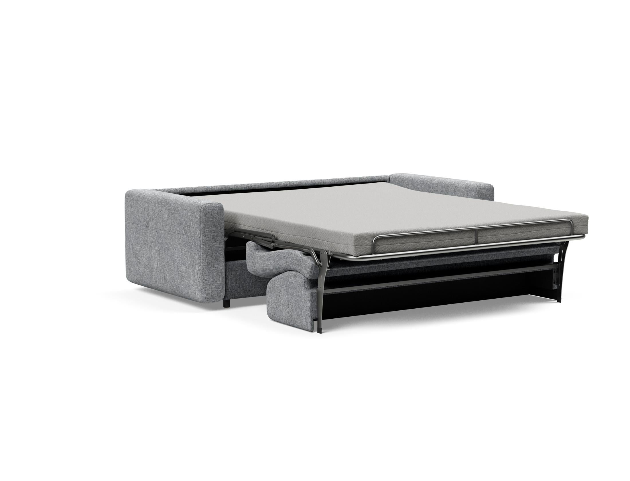 Erleben Sie das Killian Klappsofa 160 von Innovation Living: Stilvolles, funktionales Möbelstück mit bequemer Federkernmatratze für erholsame Nächte.
