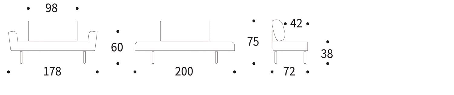 Entdecken Sie das Zeal Klappsofa 70 Bow von Innovation Living – stilvoll, funktional und perfekt für jedes Zuhause.
