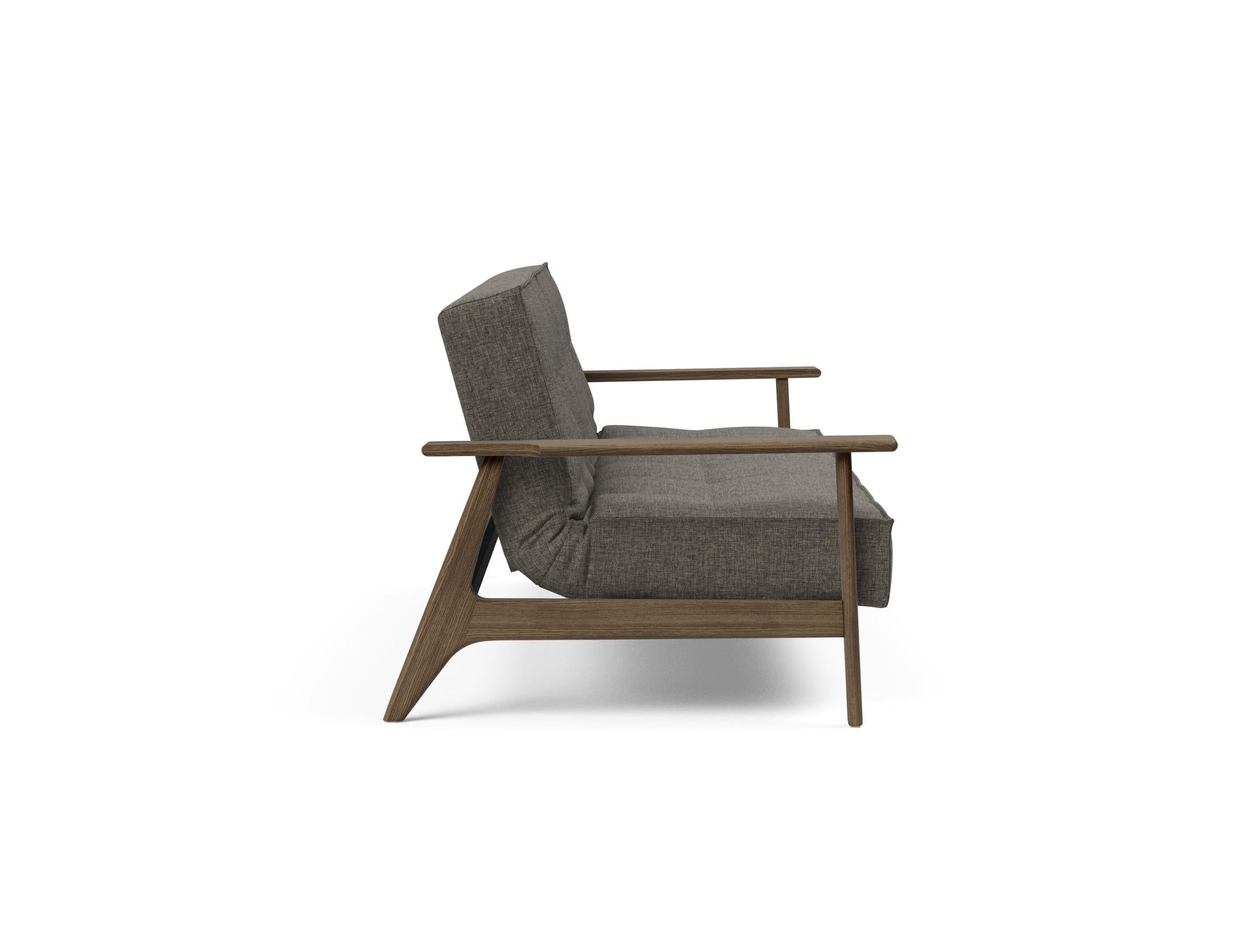 Erleben Sie das stilvolle Splitback Sofabett 115 Frej von Innovation Living – ideal für platzsparende Lösungen und zeitgemäße Einrichtung.