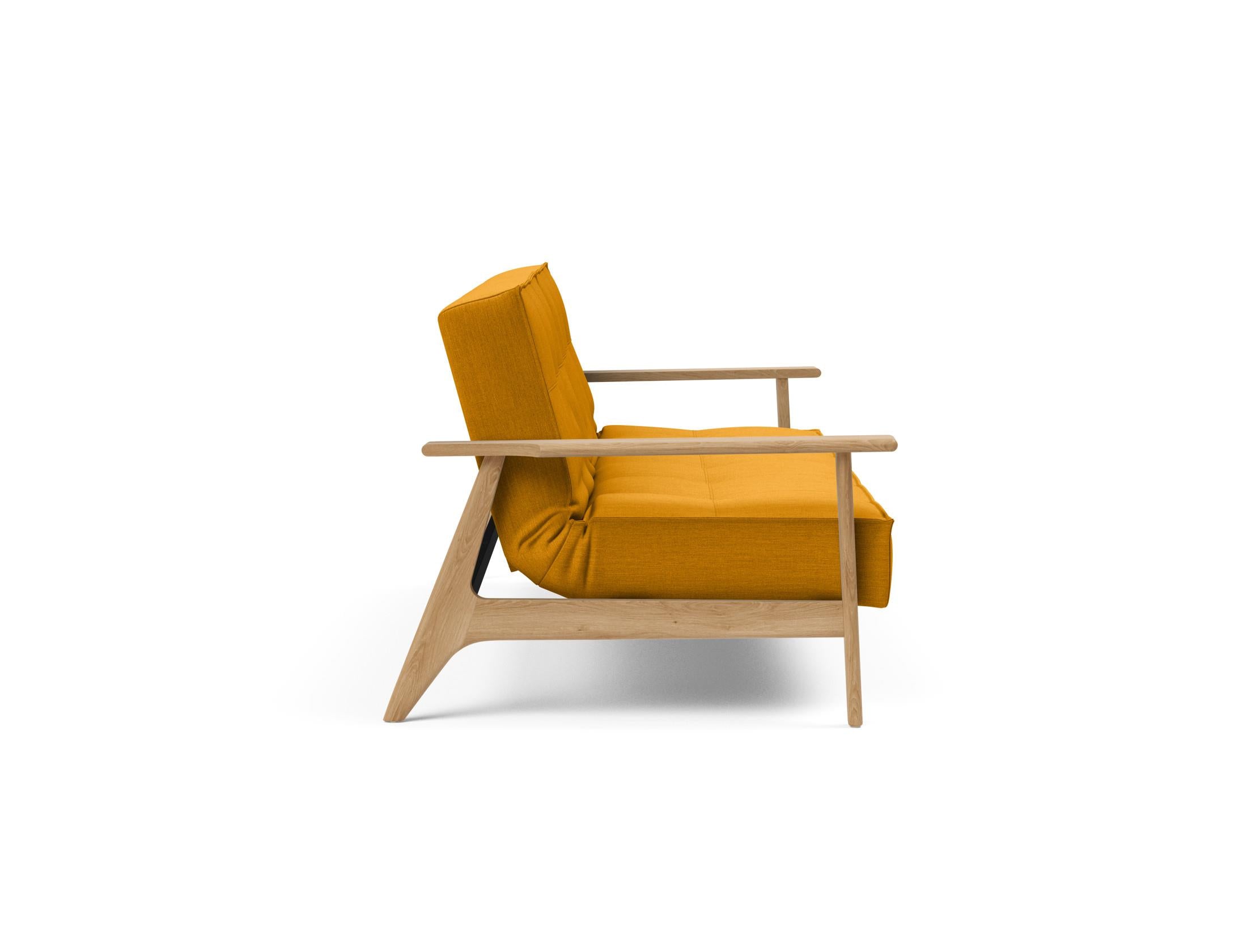 Erleben Sie das stilvolle Splitback Sofabett 115 Frej von Innovation Living – ideal für platzsparende Lösungen und zeitgemäße Einrichtung.