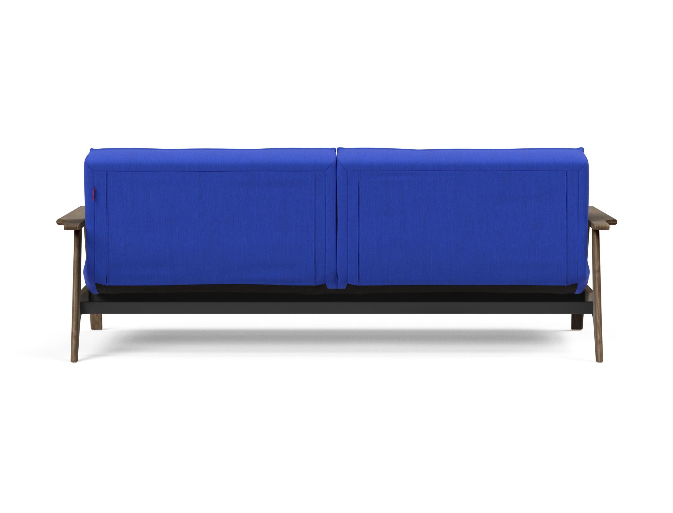 Erleben Sie das vielseitige Splitback Sofabett 115 Frej von Innovation Living – stilvoll, funktional und ideal für kleine Räume.