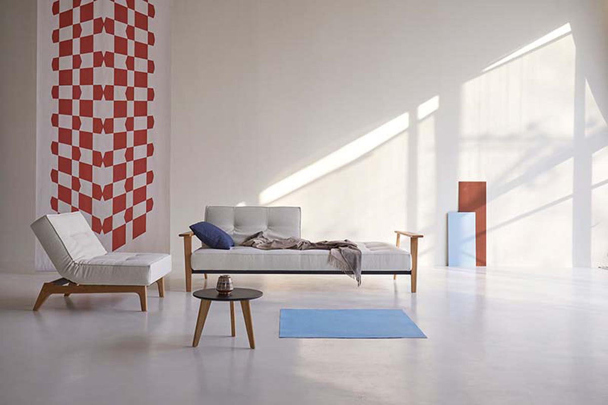 Splitback Sofabett 115 Frej in 531 Bouclé Off White präsentiert im Onlineshop von KAQTU Design AG. Bettsofa ist von Innovation Living
