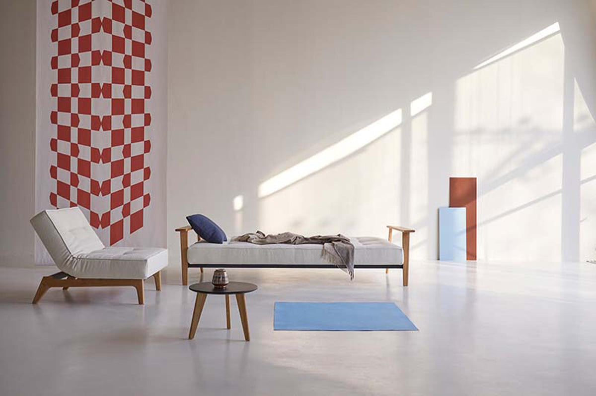 Splitback Sofabett 115 Frej in 531 Bouclé Off White präsentiert im Onlineshop von KAQTU Design AG. Bettsofa ist von Innovation Living