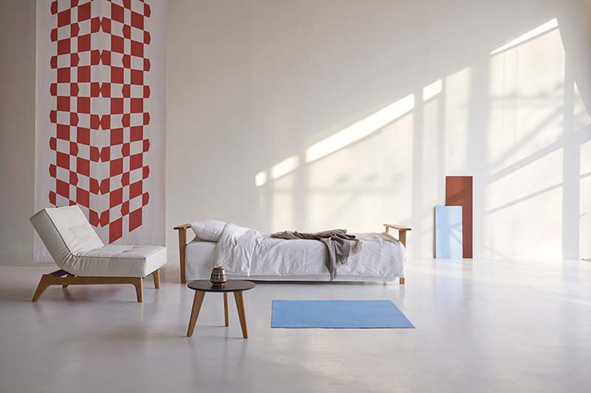 Splitback Sofabett 115 Frej in 531 Bouclé Off White präsentiert im Onlineshop von KAQTU Design AG. Bettsofa ist von Innovation Living