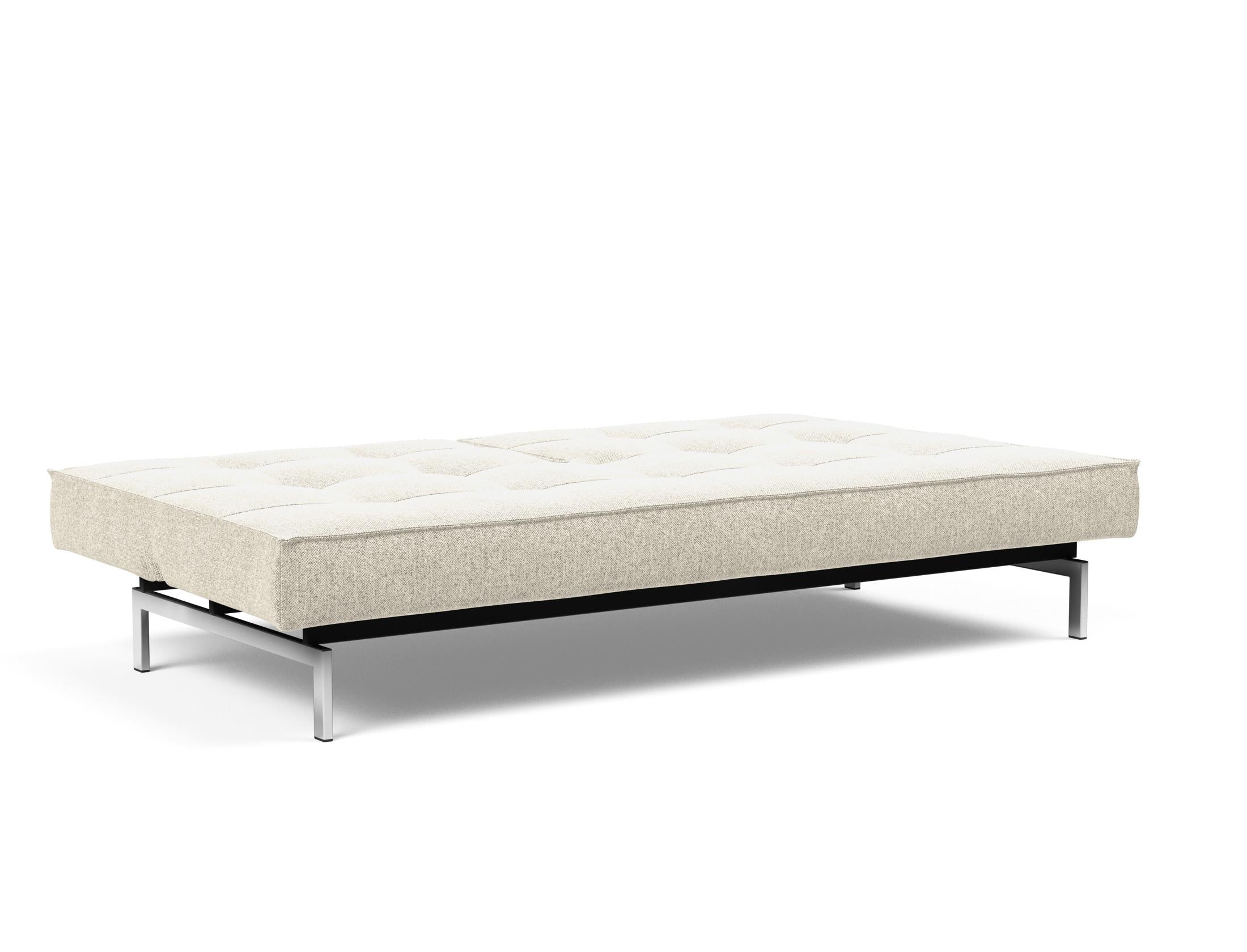 Entdecken Sie das stilvolle Splitback Sofabett 115 Chrom von Innovation Living – perfekt für zeitgemäße Wohnkonzepte und gemütliche Schlafmomente.