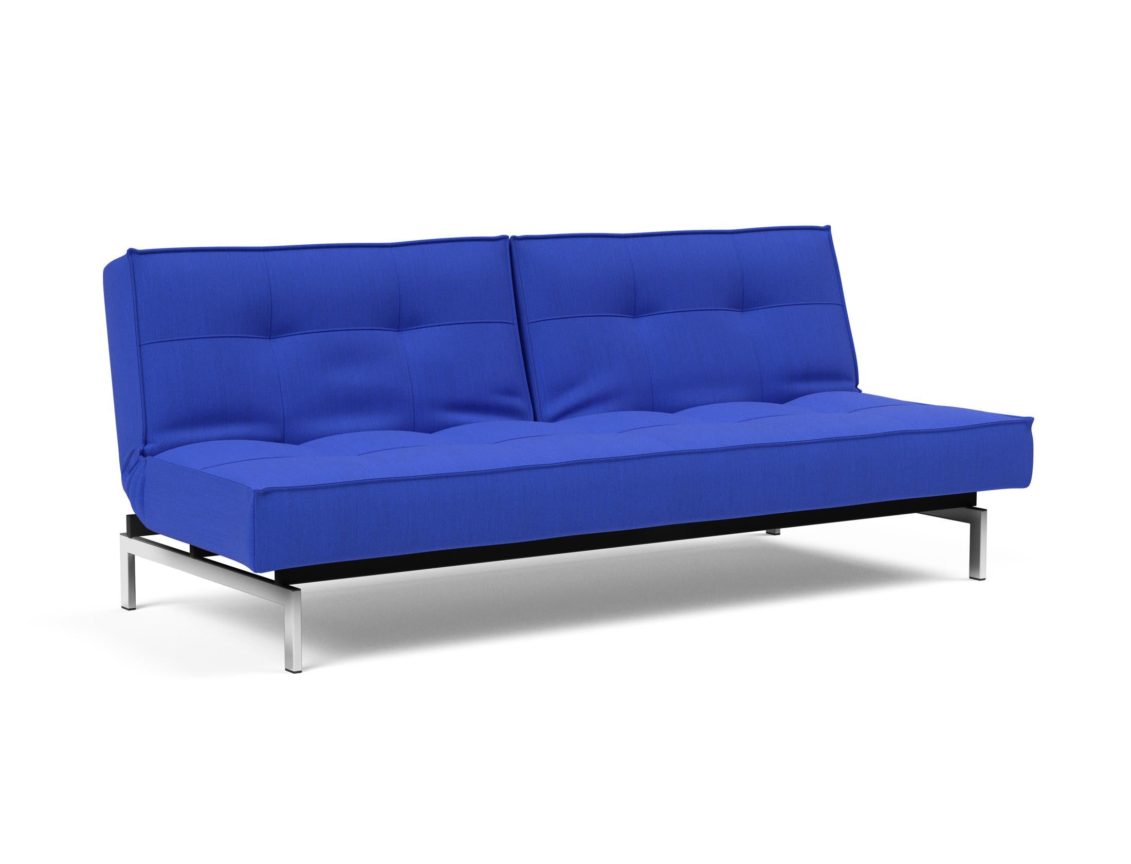 Erleben Sie das elegante Splitback Sofabett 115 Chrom von Innovation Living – ideal für moderne Räume und entspannende Nächte.