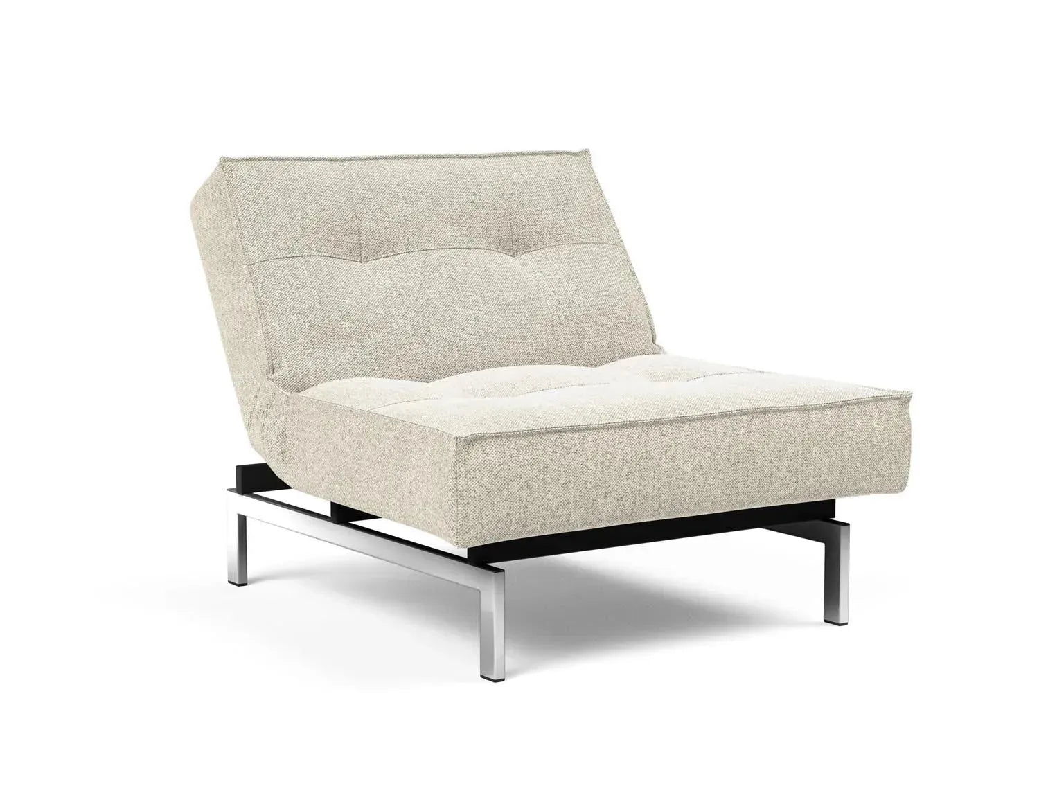 Erleben Sie den Splitback Chrome Sessel von Innovation Living – ein modernes Designhighlight, das Komfort und Funktionalität perfekt kombiniert.