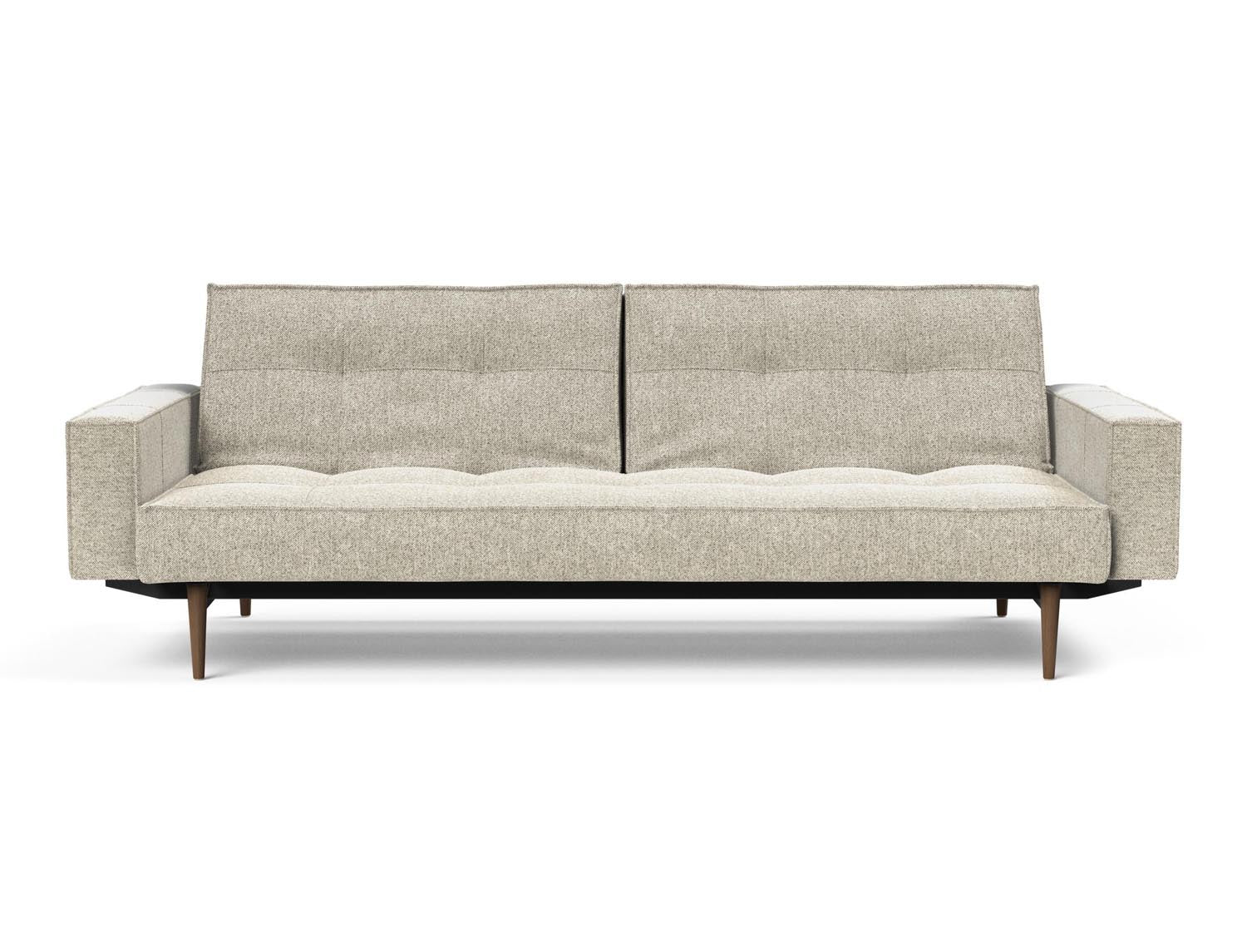 Stylisches Splitback Sofabett 115 Styletto von Innovation Living mit eleganten Armlehnen – perfekt für flexible Wohnkonzepte und gemütliche Entspannung.
