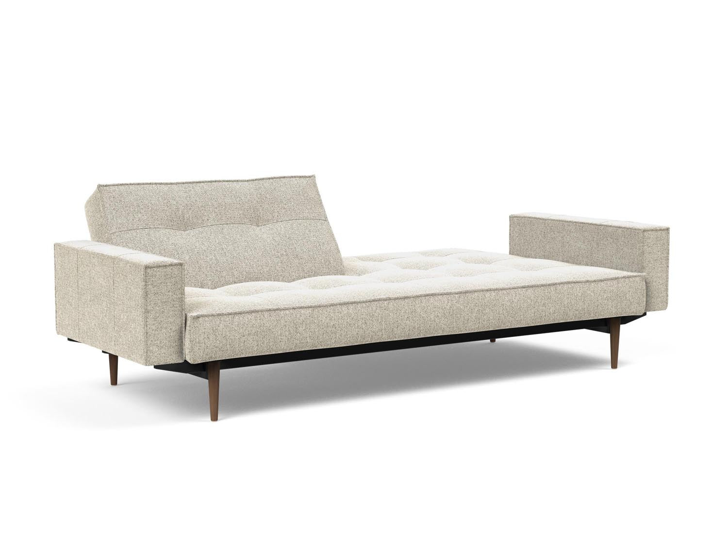 Elegantes Splitback Sofabett 115 Styletto von Innovation Living mit bequemen Armlehnen – perfekt für moderne Wohnkonzepte und erholsame Nächte.