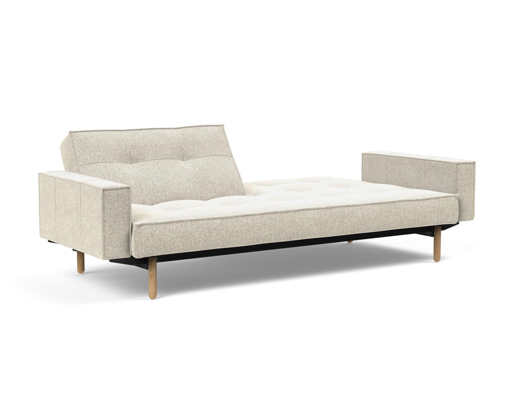 Elegantes Splitback Sofabett 115 Stem von Innovation Living mit praktischen Armlehnen – ideal für moderne Wohnkonzepte und vielseitige Einsätze.