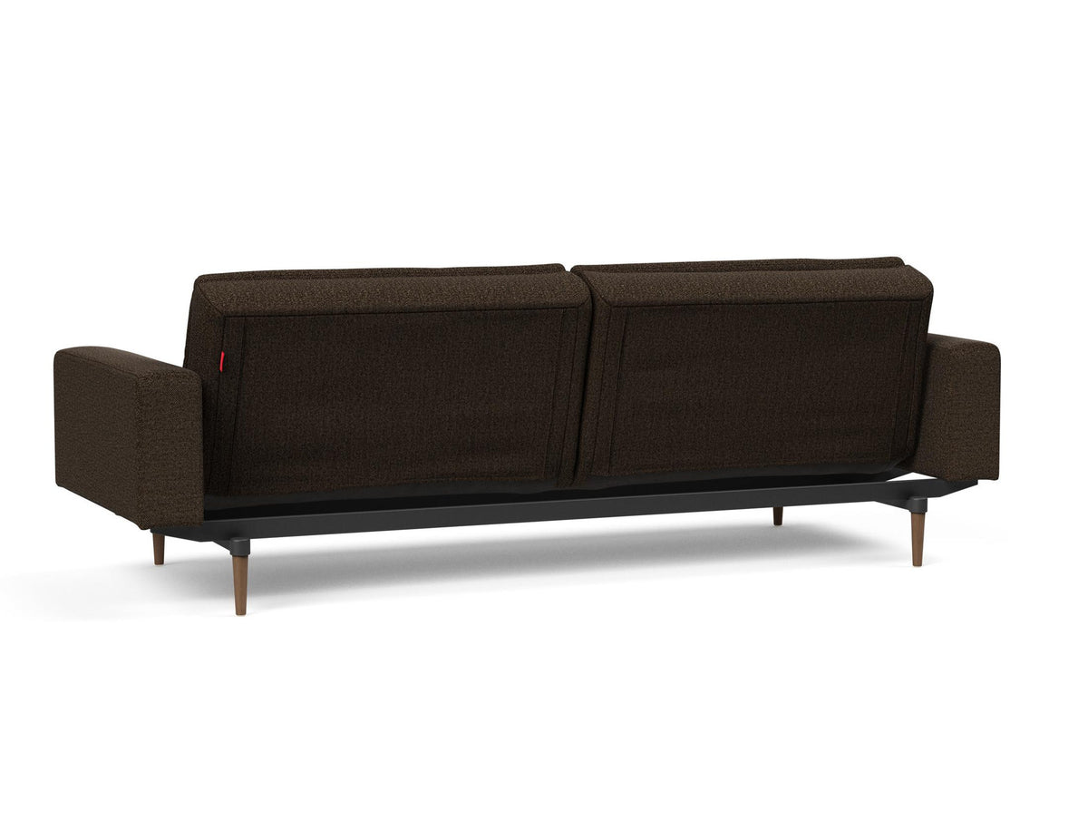 Dublexo Styletto Schlafsofa 115 mit Armlehnen in 358 Taura Chocco präsentiert im Onlineshop von KAQTU Design AG. Bettsofa ist von Innovation Living