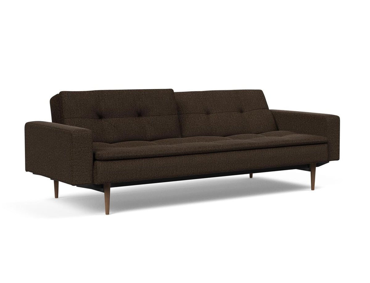 Dublexo Styletto Schlafsofa 115 mit Armlehnen in 358 Taura Chocco präsentiert im Onlineshop von KAQTU Design AG. Bettsofa ist von Innovation Living