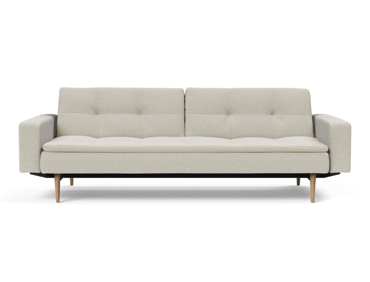 Dublexo Styletto Schlafsofa 115 mit Armlehnen in 527 Mixed Dance Natural präsentiert im Onlineshop von KAQTU Design AG. Bettsofa ist von Innovation Living