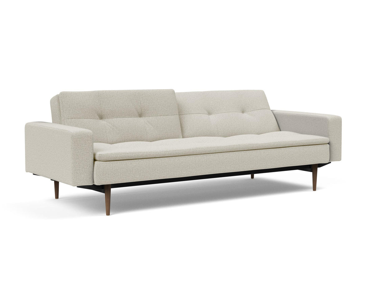 Dublexo Styletto Schlafsofa 115 mit Armlehnen in 527 Mixed Dance Natural präsentiert im Onlineshop von KAQTU Design AG. Bettsofa ist von Innovation Living
