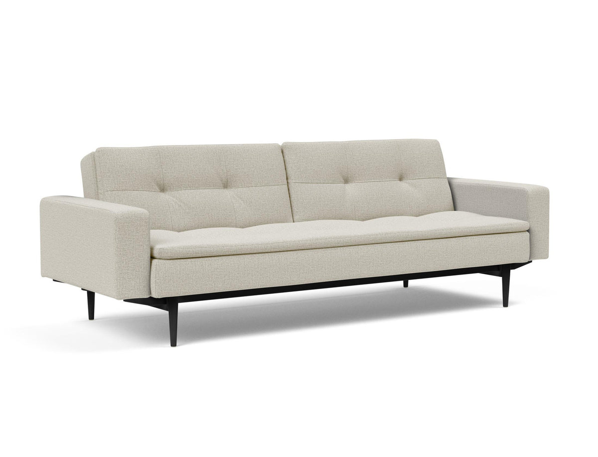 Dublexo Styletto Schlafsofa 115 mit Armlehnen in 527 Mixed Dance Natural präsentiert im Onlineshop von KAQTU Design AG. Bettsofa ist von Innovation Living