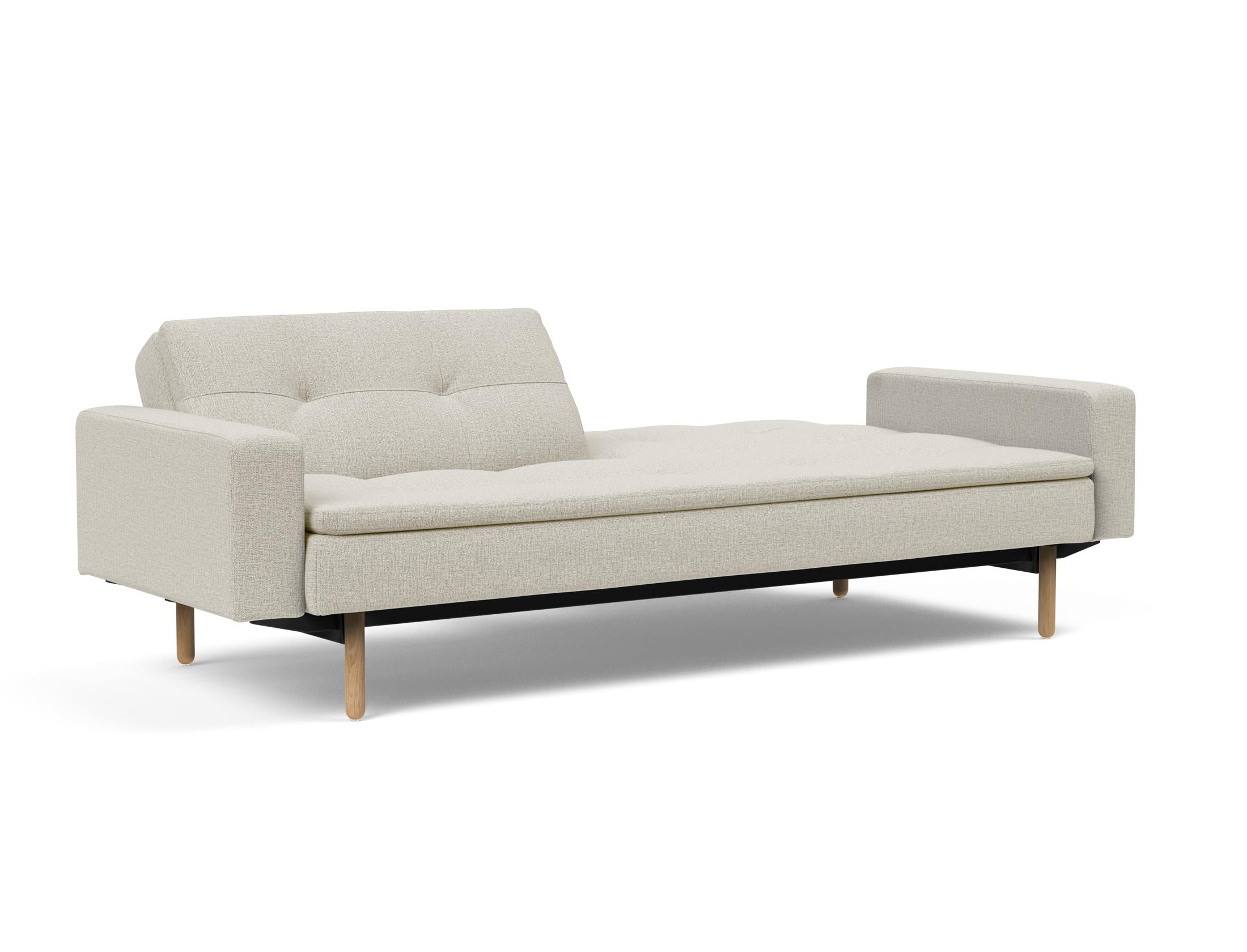 Entdecken Sie das elegante Dublexo Stem Schlafsofa 115 mit Armlehnen von Innovation Living – ideal für stilvolle Entspannung und Schlafkomfort.