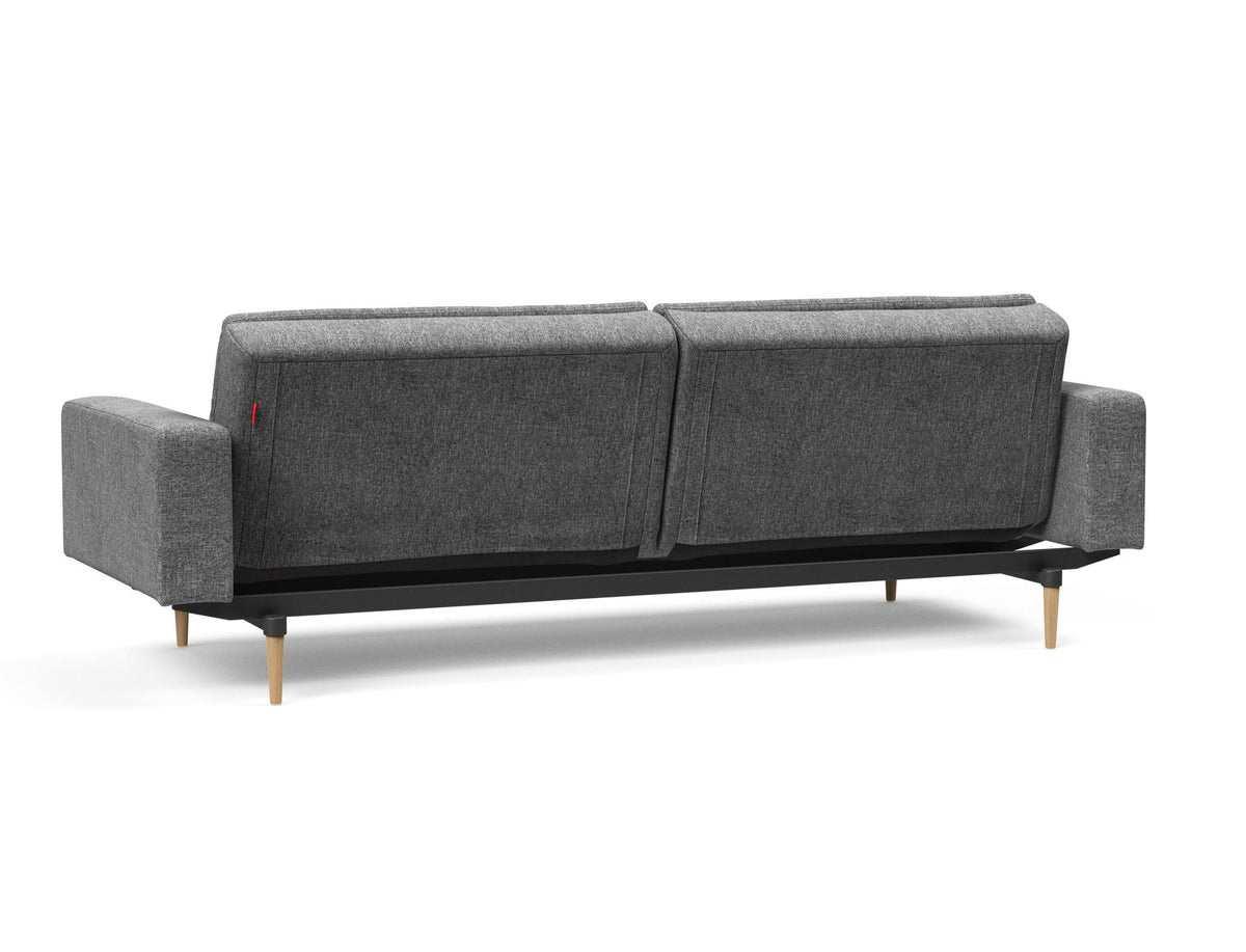 Dublexo Styletto Schlafsofa 115 mit Armlehnen in 563 Twist Charcoal präsentiert im Onlineshop von KAQTU Design AG. Bettsofa ist von Innovation Living