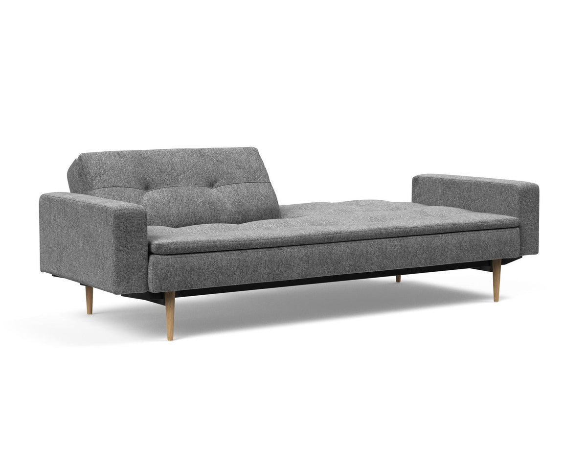 Dublexo Styletto Schlafsofa 115 mit Armlehnen in 563 Twist Charcoal präsentiert im Onlineshop von KAQTU Design AG. Bettsofa ist von Innovation Living