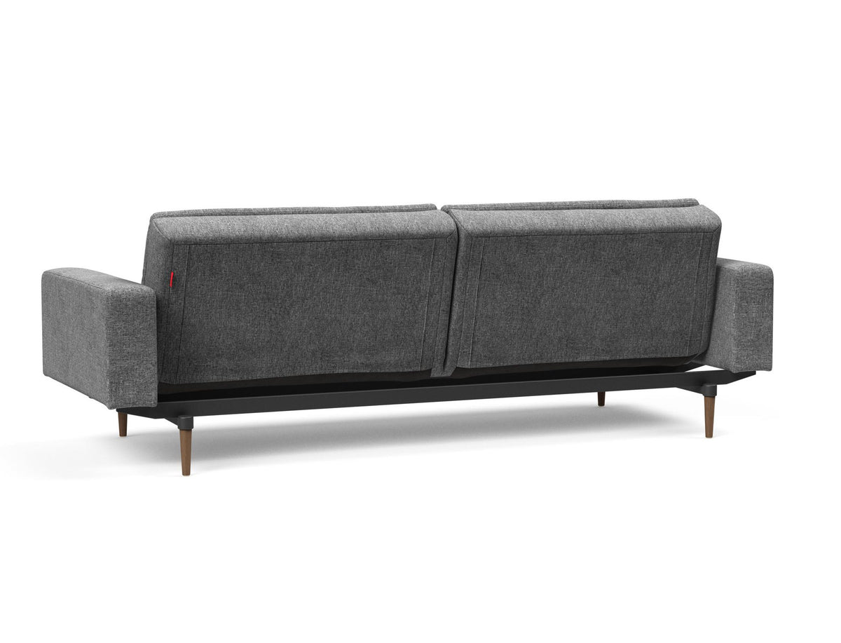 Dublexo Styletto Schlafsofa 115 mit Armlehnen in 563 Twist Charcoal präsentiert im Onlineshop von KAQTU Design AG. Bettsofa ist von Innovation Living