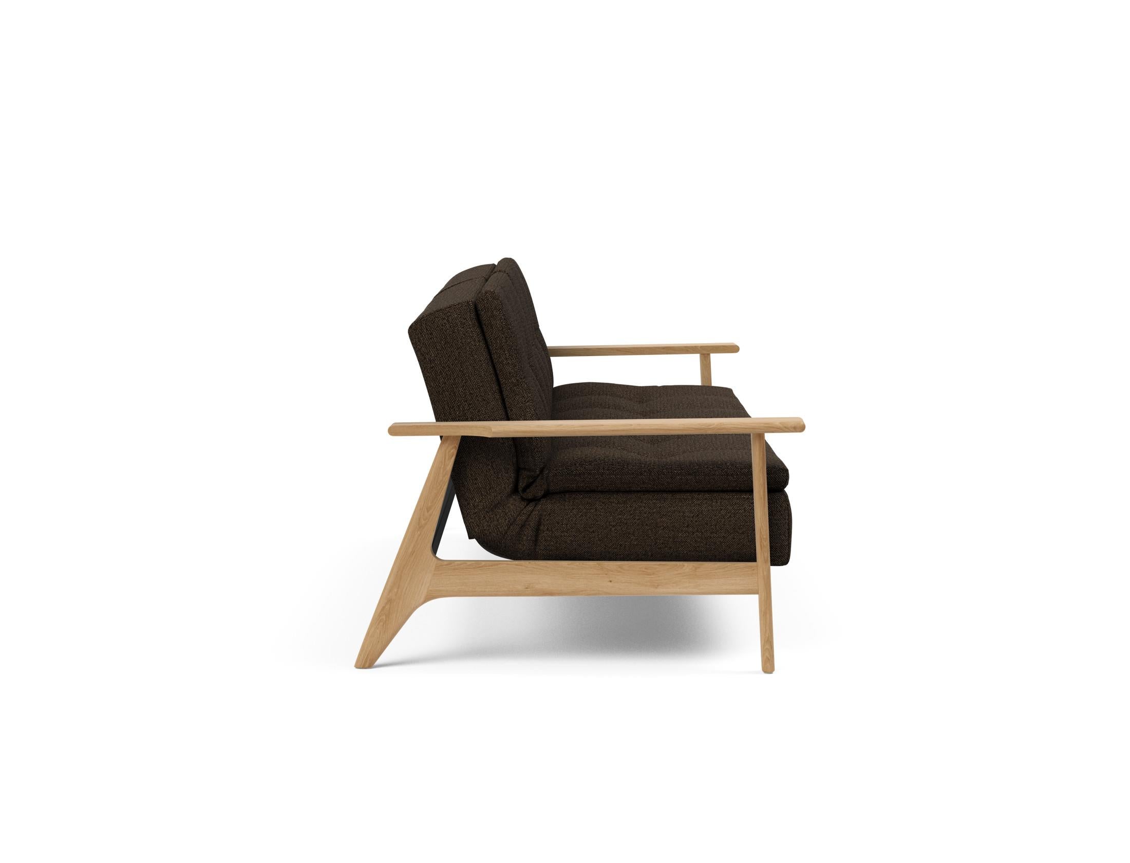 Erleben Sie das stilvolle Dublexo Frej Schlafsofa 115 Eiche von Innovation Living – perfekt für zeitgemäße Räume und gemütliche Schlafmomente.
