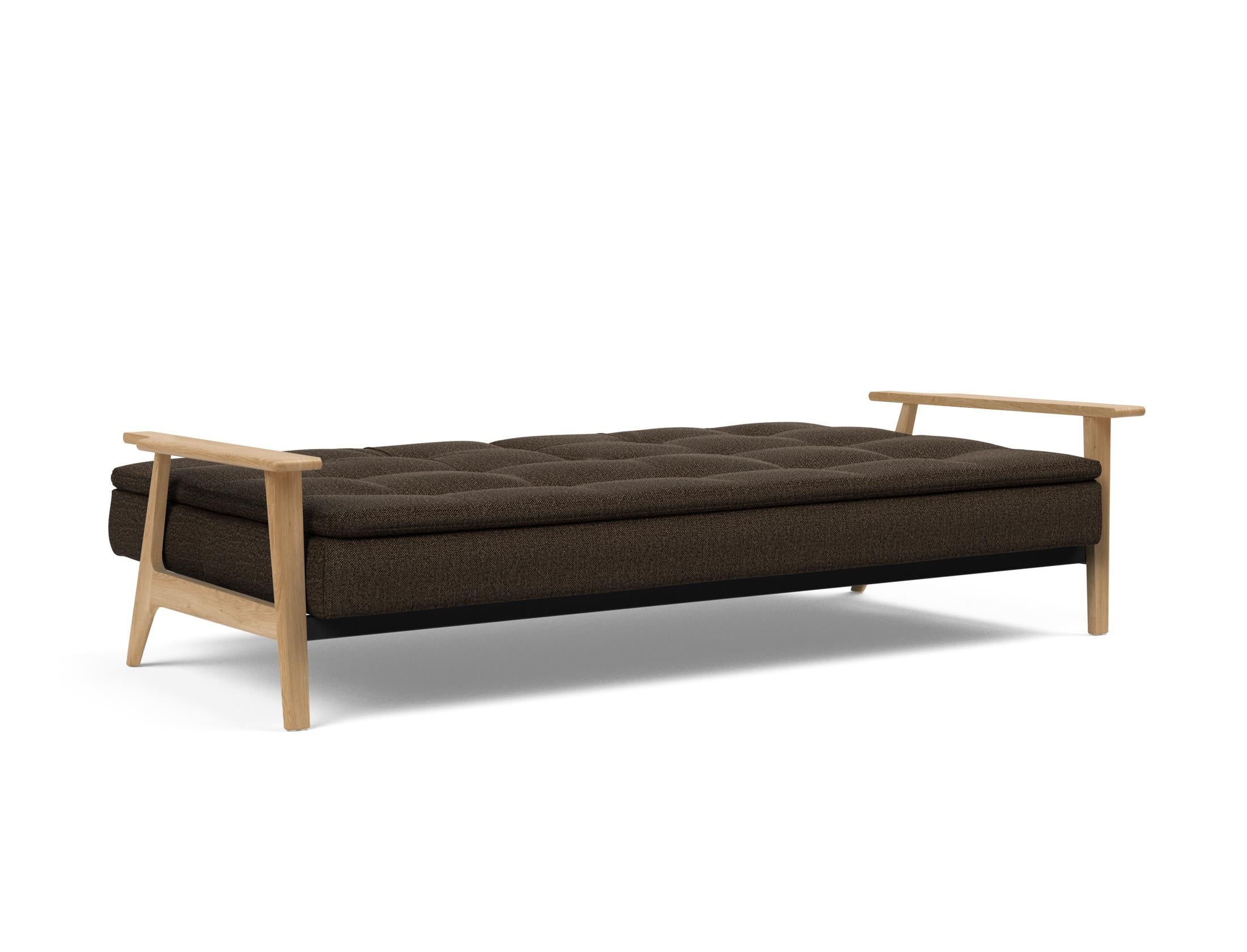 Entdecken Sie das elegante Dublexo Frej Schlafsofa 115 Eiche von Innovation Living – ideal für moderne Wohnkonzepte und entspannende Nächte.