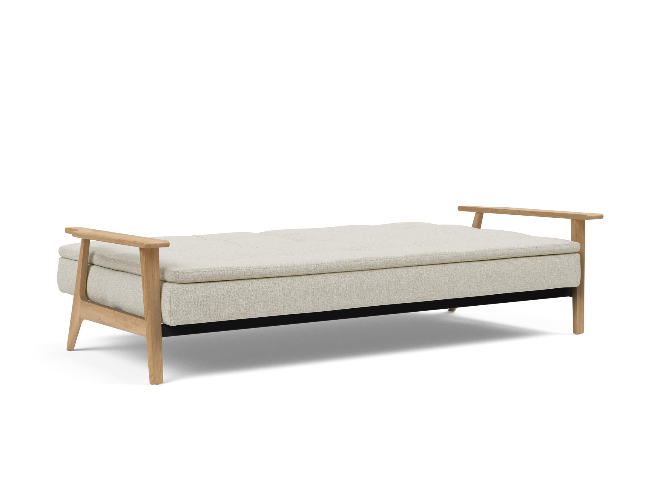 Erleben Sie das stilvolle Dublexo Frej Schlafsofa 115 Eiche von Innovation Living – perfekt für zeitgemäße Räume und komfortable Nächte.