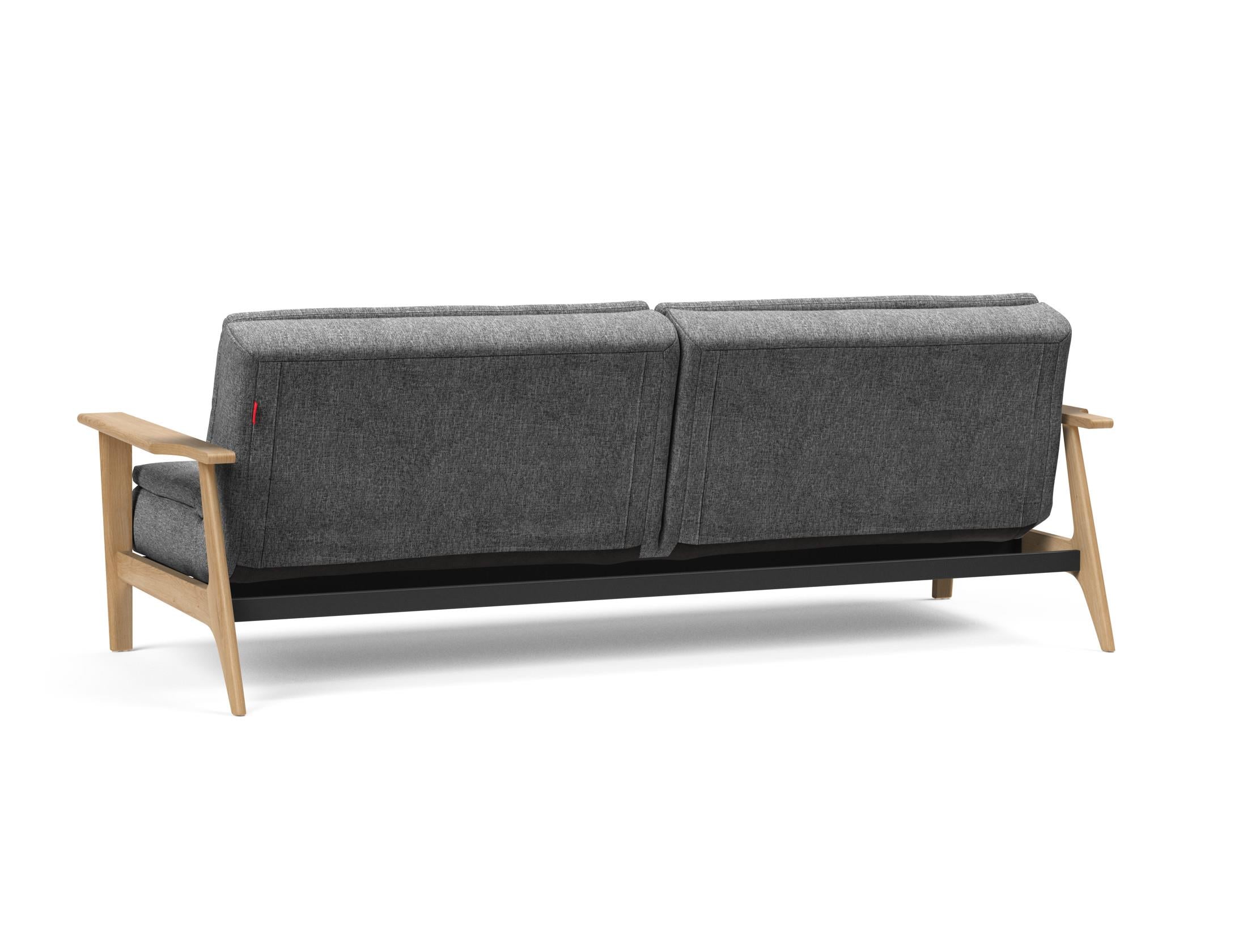 Entdecken Sie das elegante Dublexo Frej Schlafsofa 115 Eiche von Innovation Living – ideal für moderne Wohnkonzepte und entspannende Nächte.