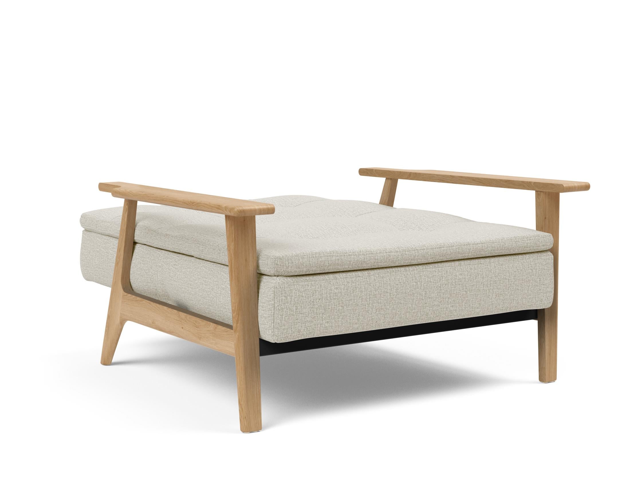 Entdecken Sie den Dublexo Frej Sessel Eiche von Innovation Living – ein eleganter, multifunktionaler Sessel, der Komfort und modernes Design vereint.