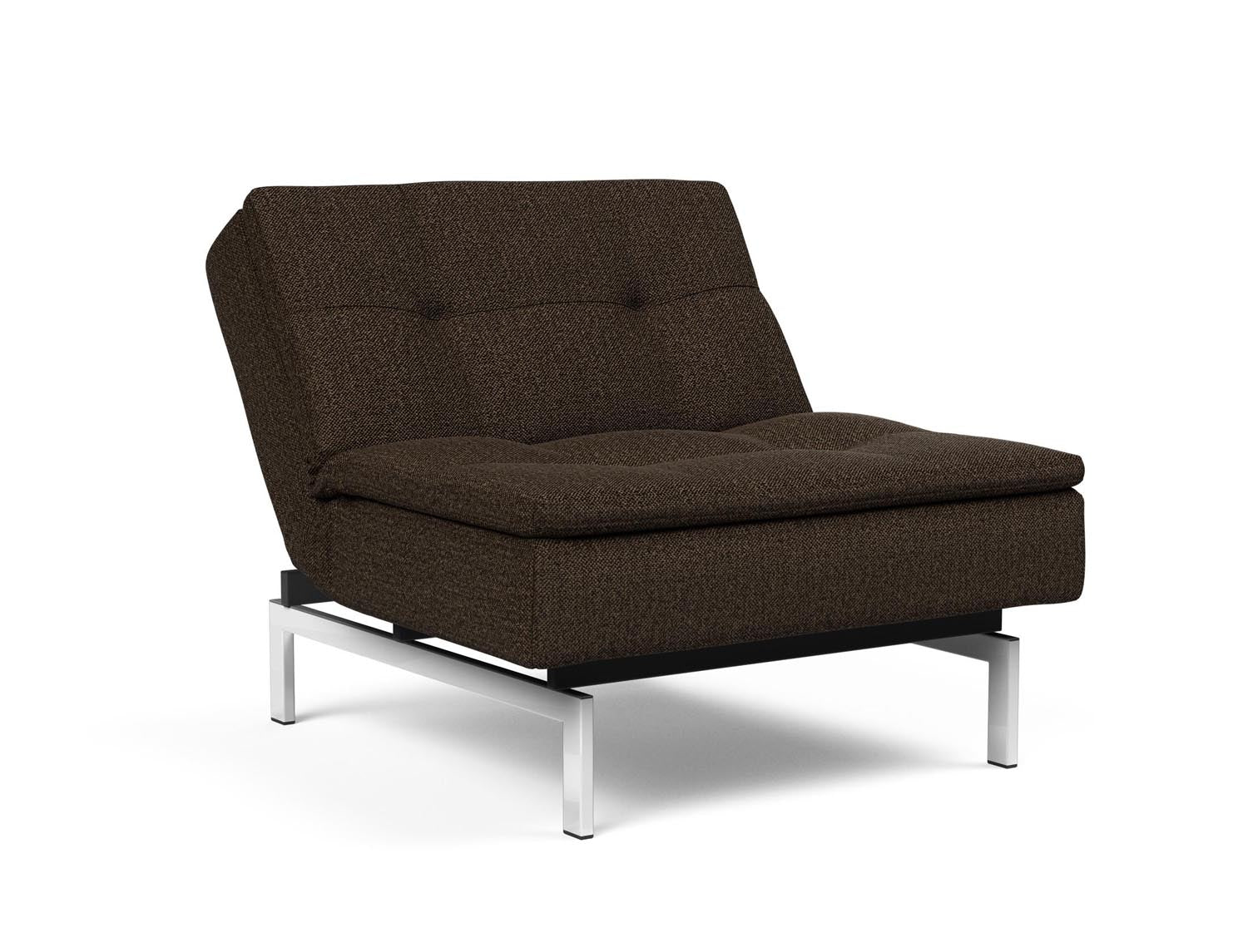 Erleben Sie den Dublexo Chrom Sessel von Innovation Living: Stilvoller, multifunktionaler Sessel mit modernem Design und robuster Chromkonstruktion.