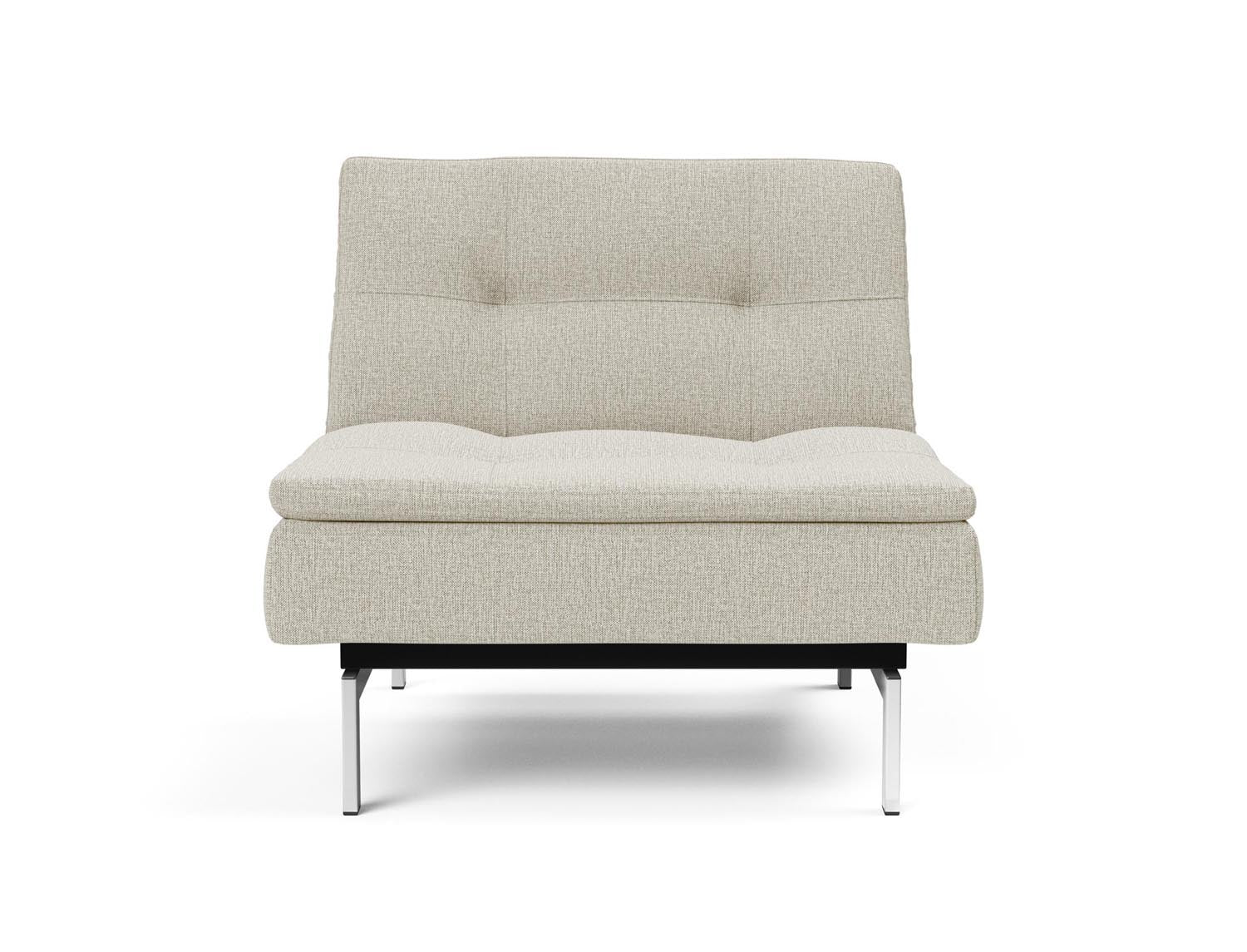 Entdecken Sie den Dublexo Chrom Sessel von Innovation Living: Eleganter, vielseitiger Sessel mit zeitgemäßem Look und stabiler Chrombasis.