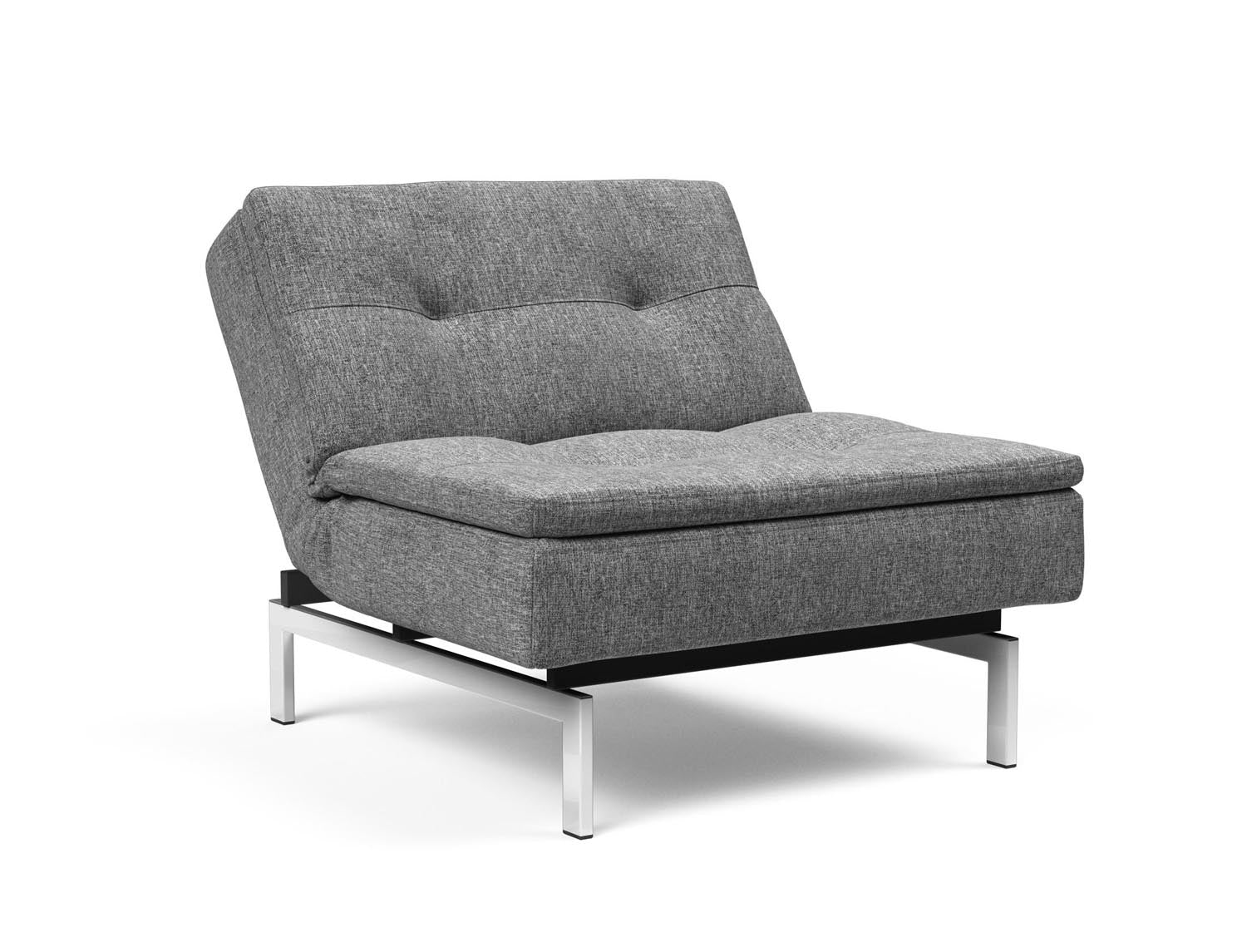 Erleben Sie den Dublexo Chrom Sessel von Innovation Living: Stilvoller, multifunktionaler Sessel mit modernem Design und robuster Chromkonstruktion.