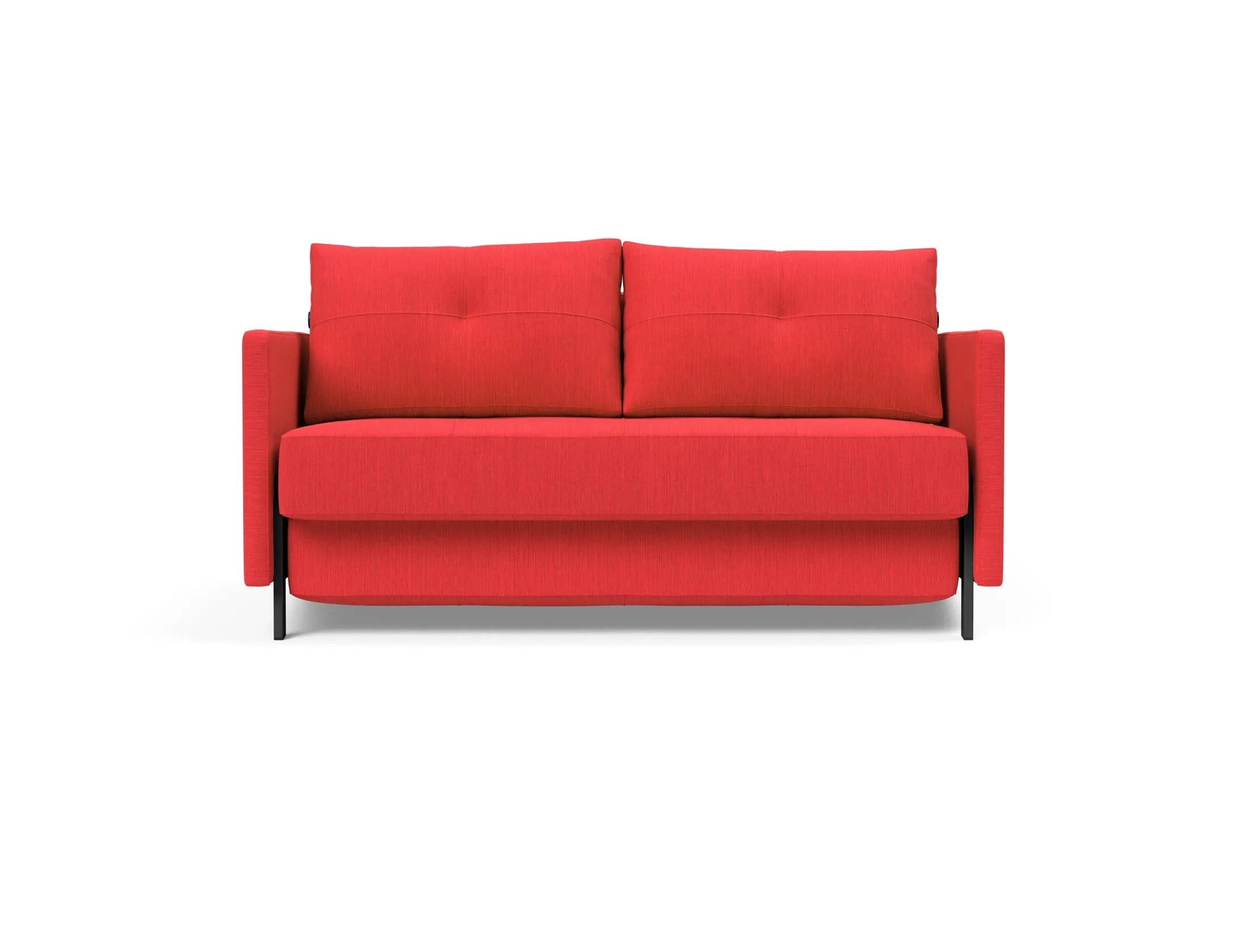 Cubed Klappsofa 140 mit Armlehnen in 511 Elegance Red präsentiert im Onlineshop von KAQTU Design AG. Bettsofa ist von Innovation Living