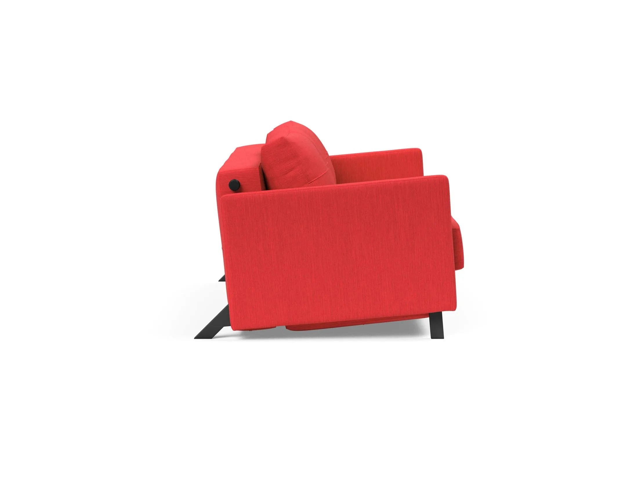 Cubed Klappsofa 140 mit Armlehnen in 511 Elegance Red präsentiert im Onlineshop von KAQTU Design AG. Bettsofa ist von Innovation Living