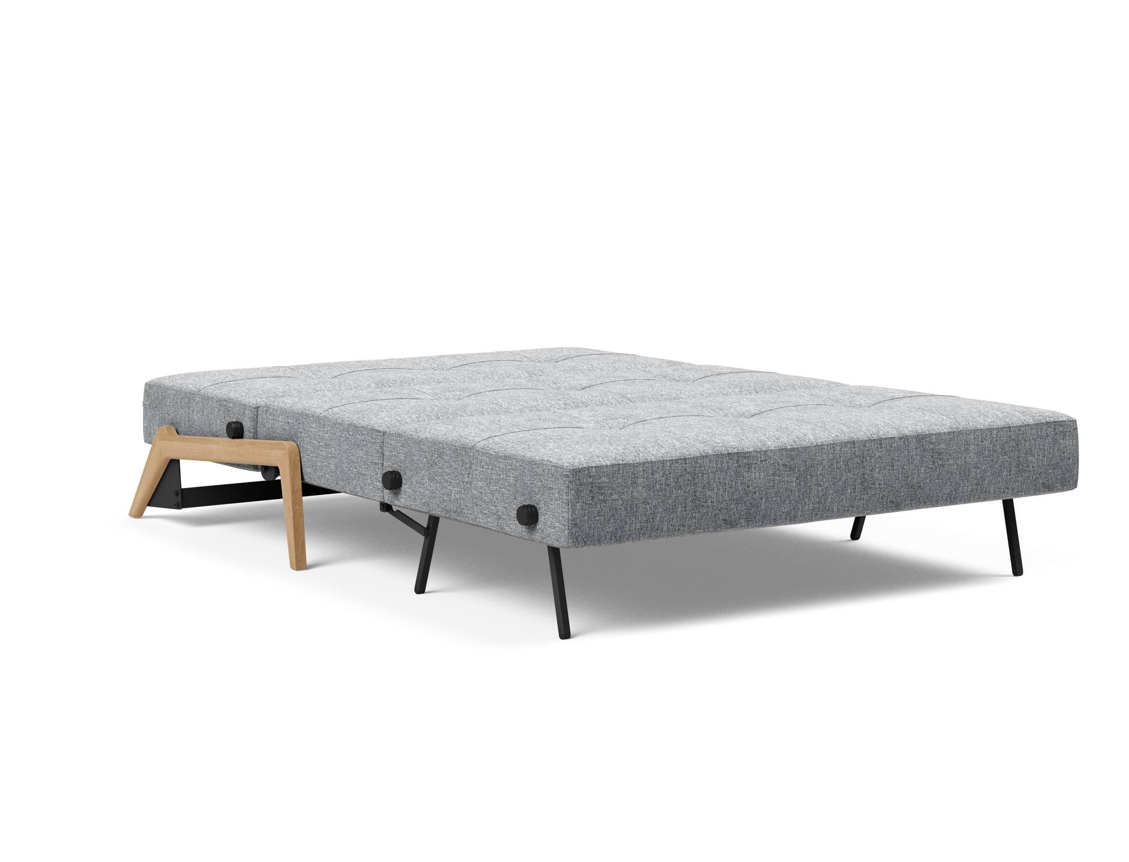 Cubed Klappsofa 140: Kompaktes Sofa mit elegantem Design, das sich schnell in ein bequemes Bett verwandelt. Ideal für kleine Räume und Gäste.