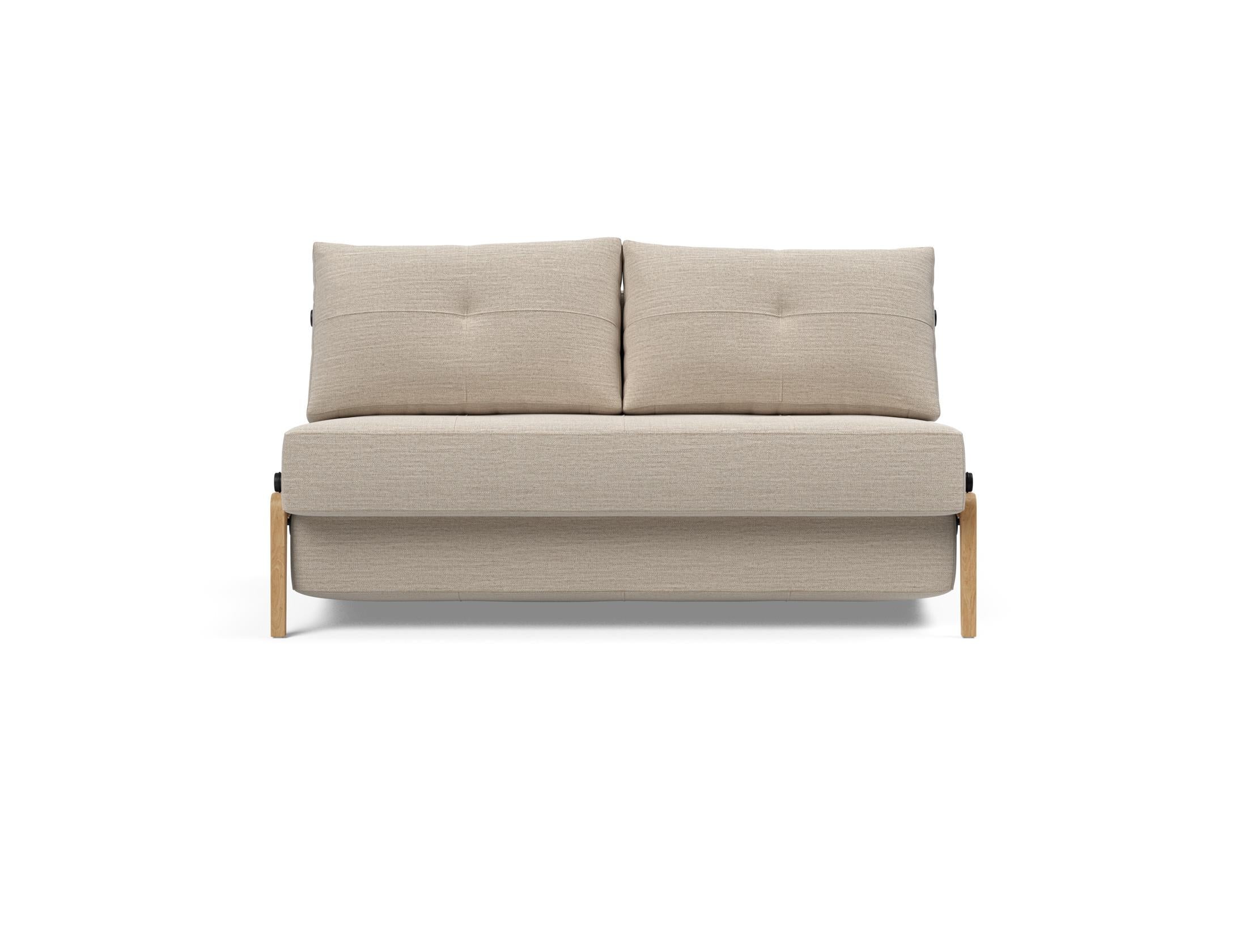 Cubed Klappsofa 140: Elegantes Sofa mit cleverem Klappmechanismus, ideal für kleine Räume. Bietet zusätzlichen Schlafplatz und Stauraum.