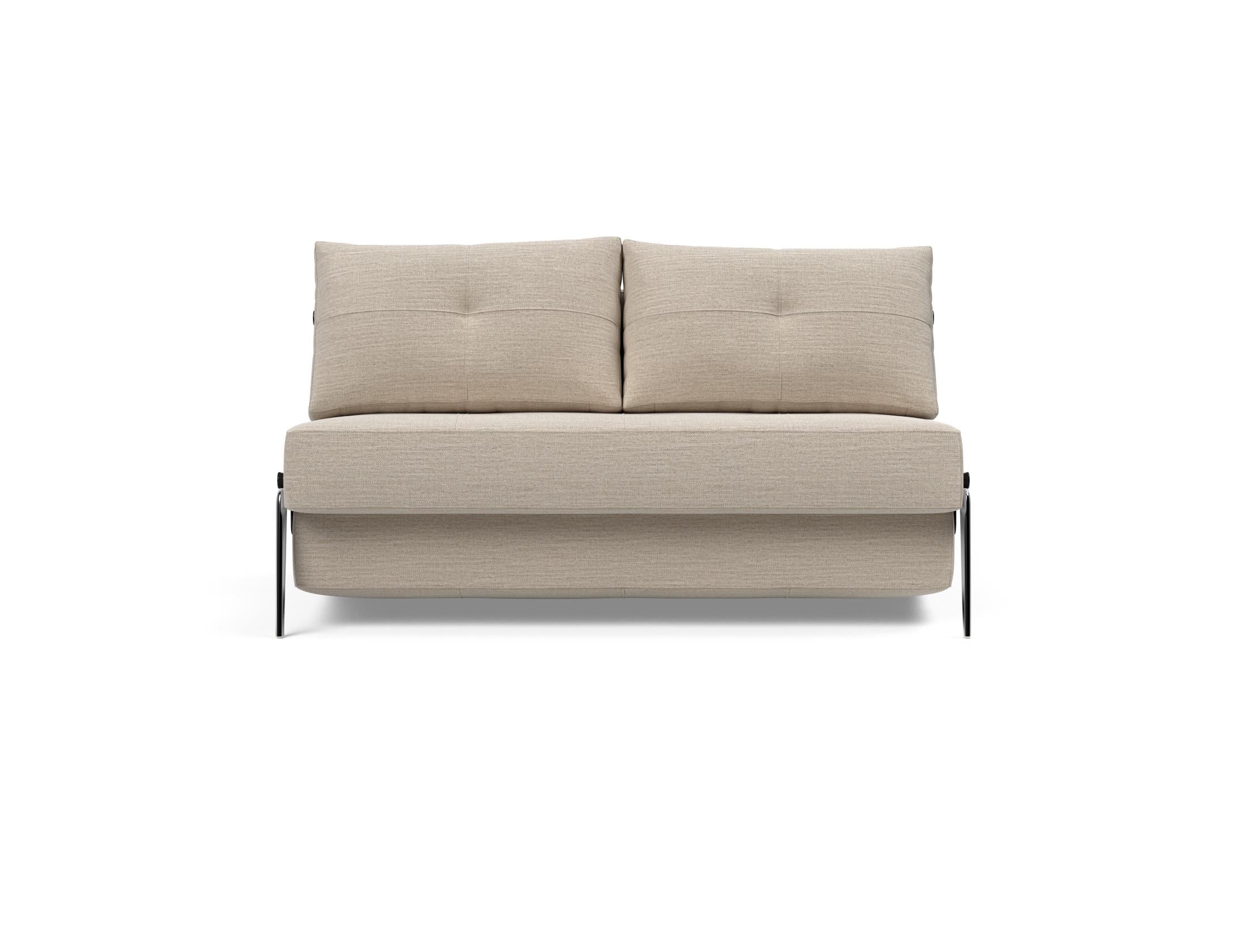 Cubed Klappsofa 140: Kompaktes Design trifft Funktionalität. Verwandelt sich schnell in ein Bett und bietet Stauraum für Bettzeug.