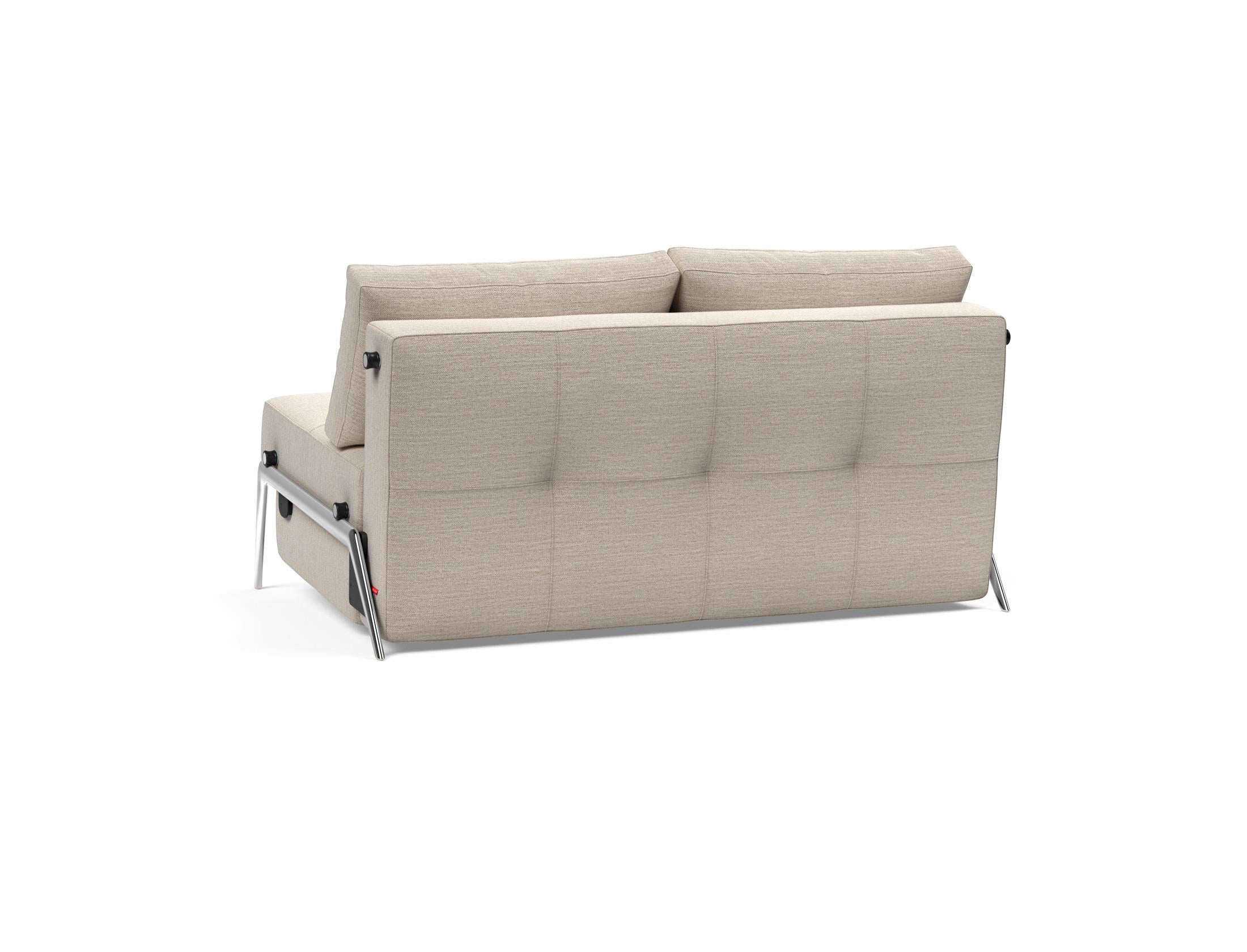 Cubed Klappsofa 140: Stilvolles Sofa mit cleverem Klappmechanismus. Ideal für kleine Räume, bietet Komfort und praktischen Stauraum.