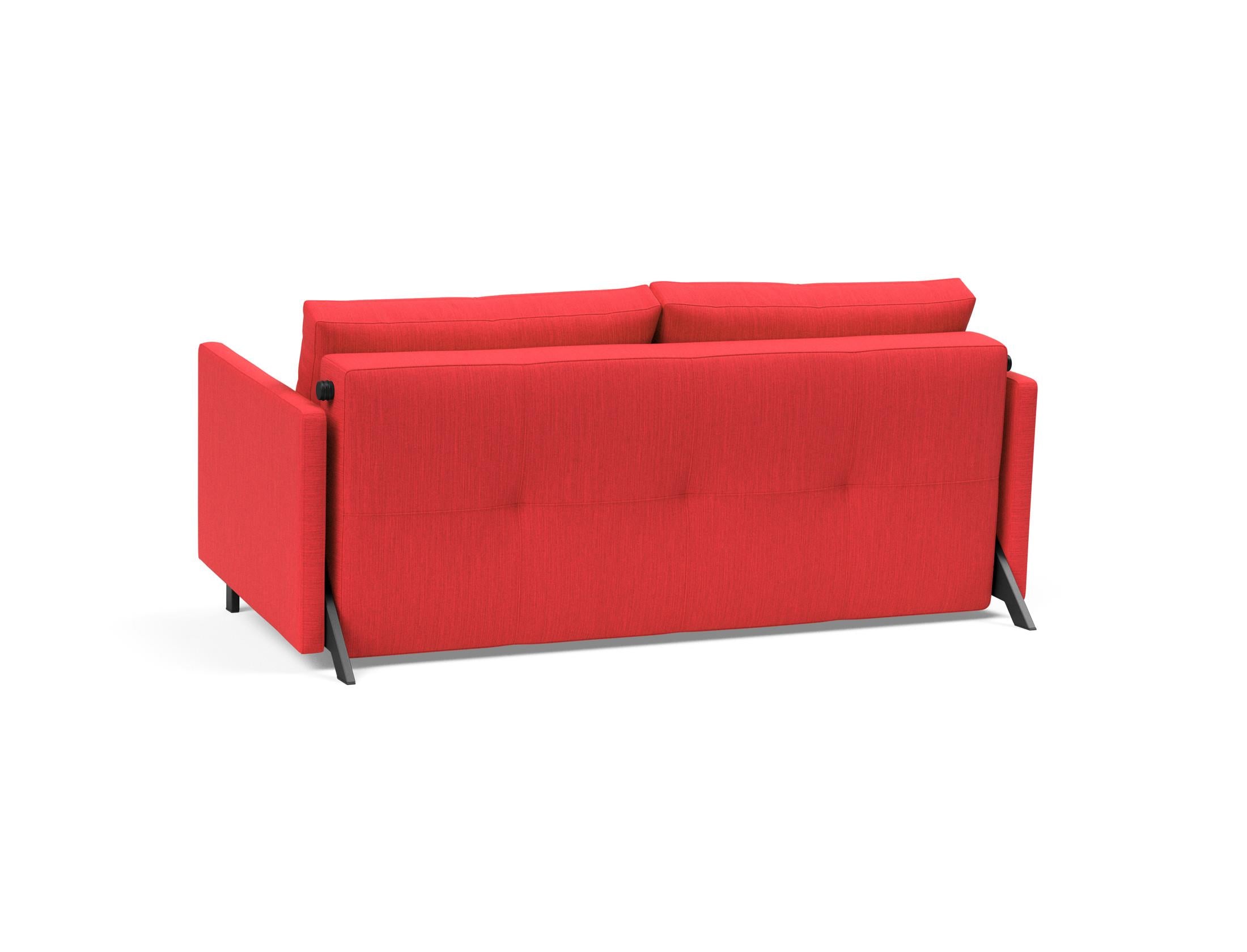 Cubed Klappsofa 160 mit Armlehnen in 511 Elegance Red präsentiert im Onlineshop von KAQTU Design AG. Bettsofa ist von Innovation Living