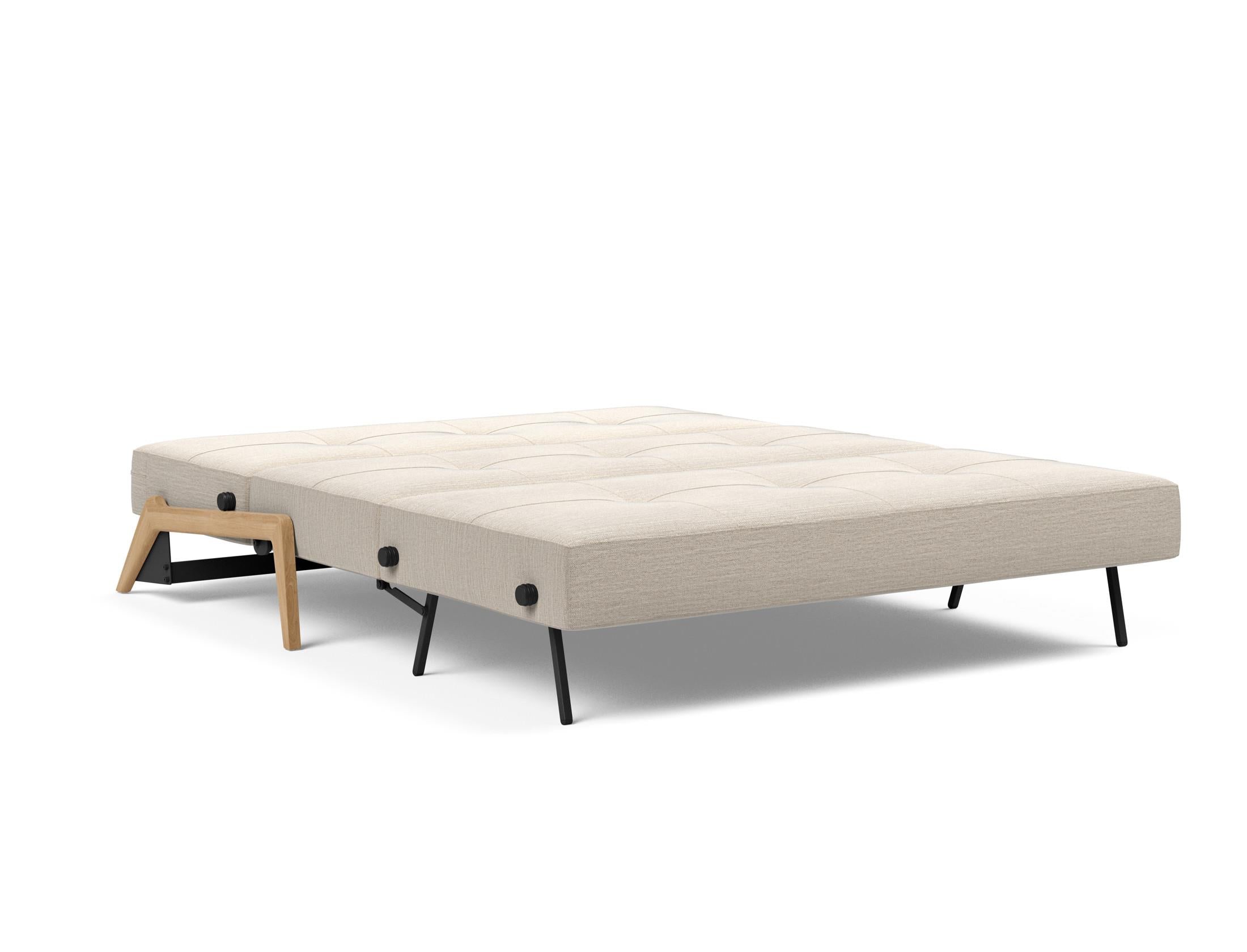 Cubed Klappsofa 160: Stilvolles Klappsofa mit hochwertiger Verarbeitung, ideal für kleine Räume und als komfortable Schlafgelegenheit.
