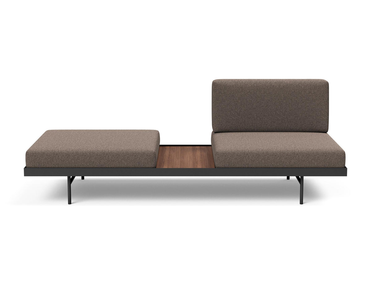 Puri Klappsofa mit Tisch in 530 Bouclé Taupe präsentiert im Onlineshop von KAQTU Design AG. Bettsofa ist von Innovation Living